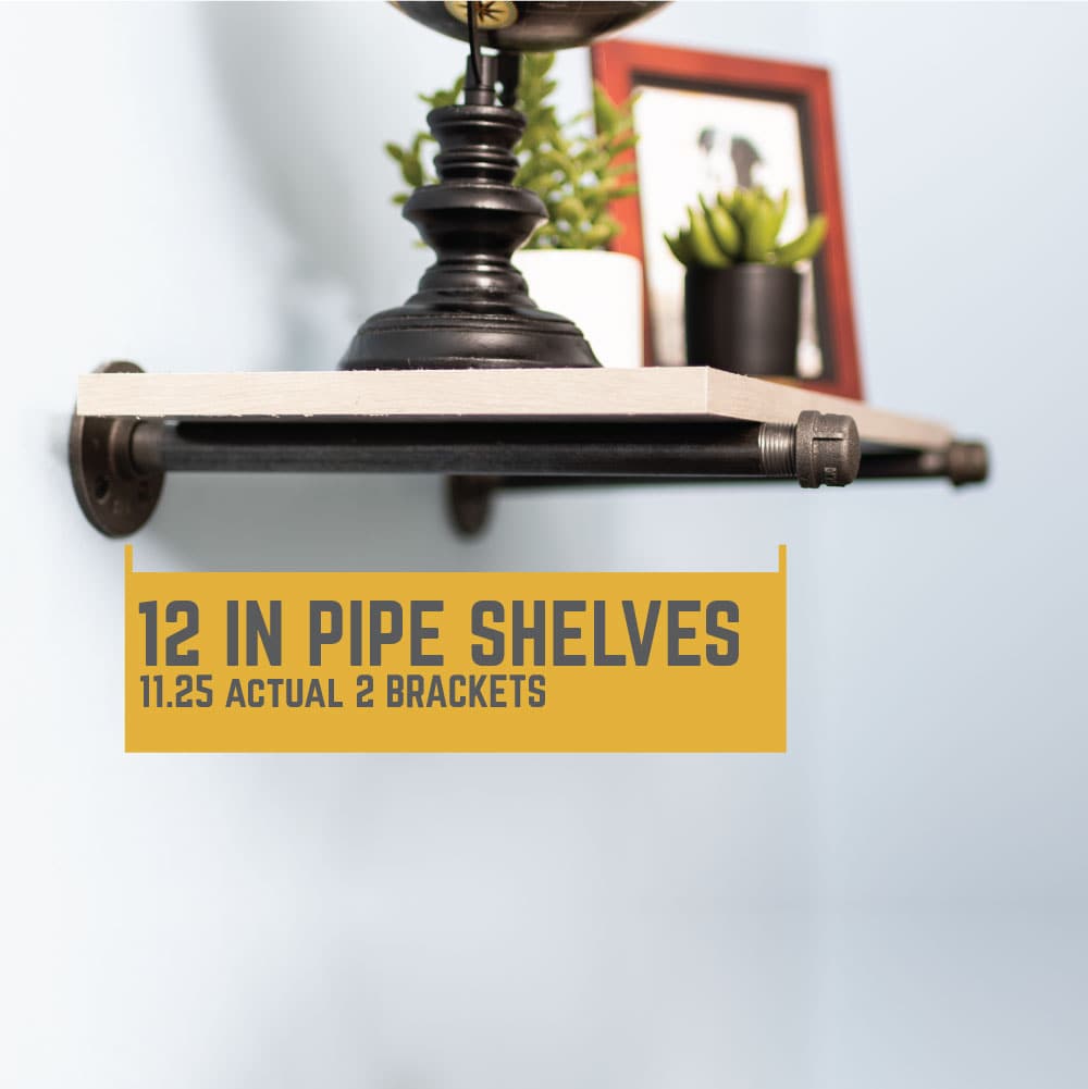 1/2 in. x 12 in. Shelf Bracket Kit, 4 Pack