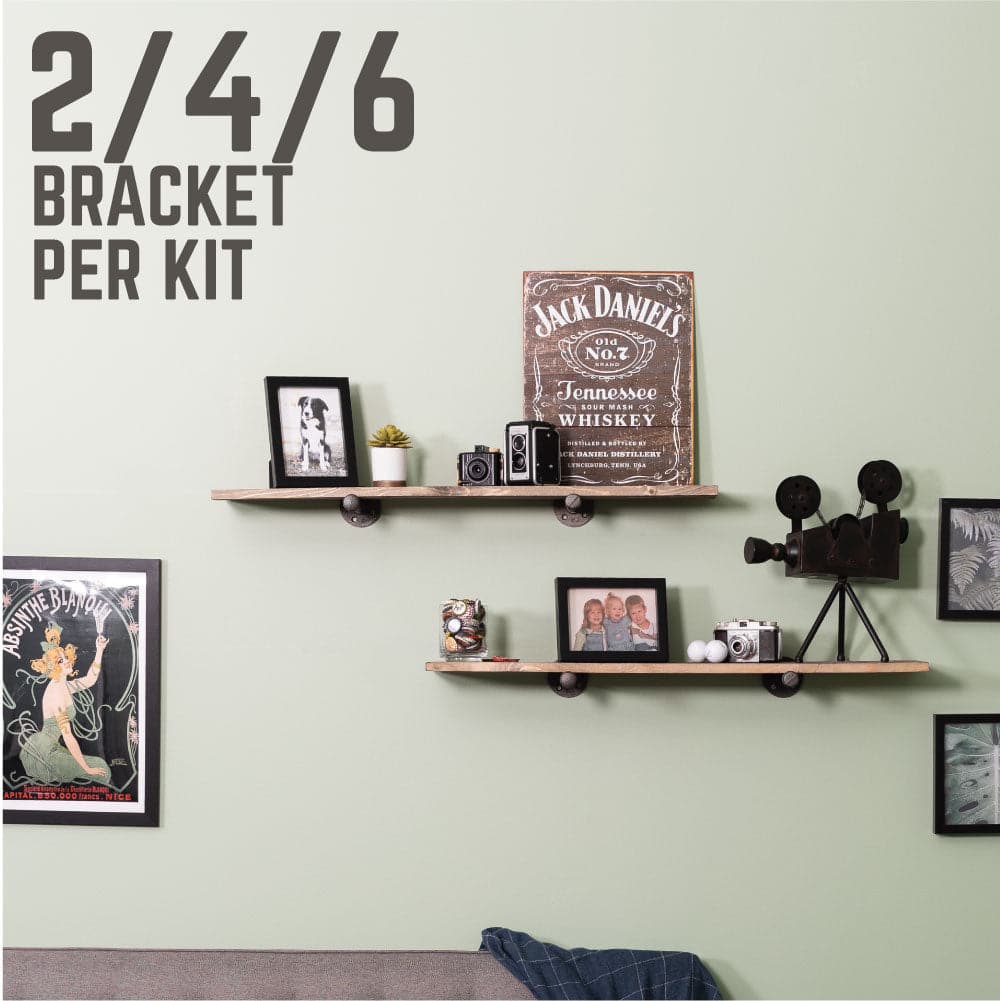 1/2 in. x 12 in. L Shelf Bracket Kit, 2 Pack