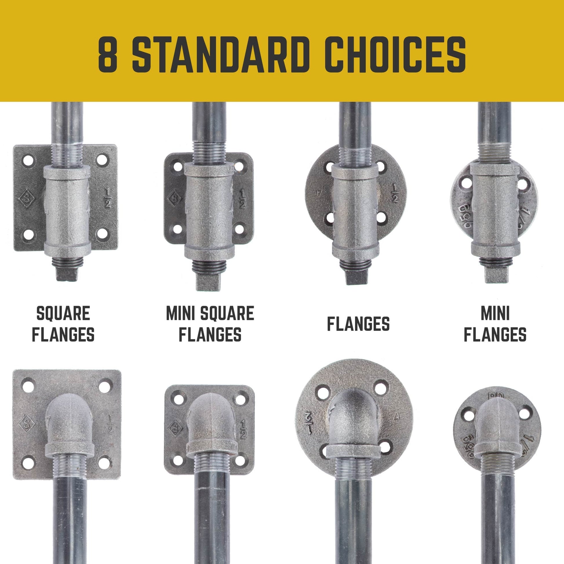 1/2 in. Barn Door Handle - Mini Flange - 9.875 L