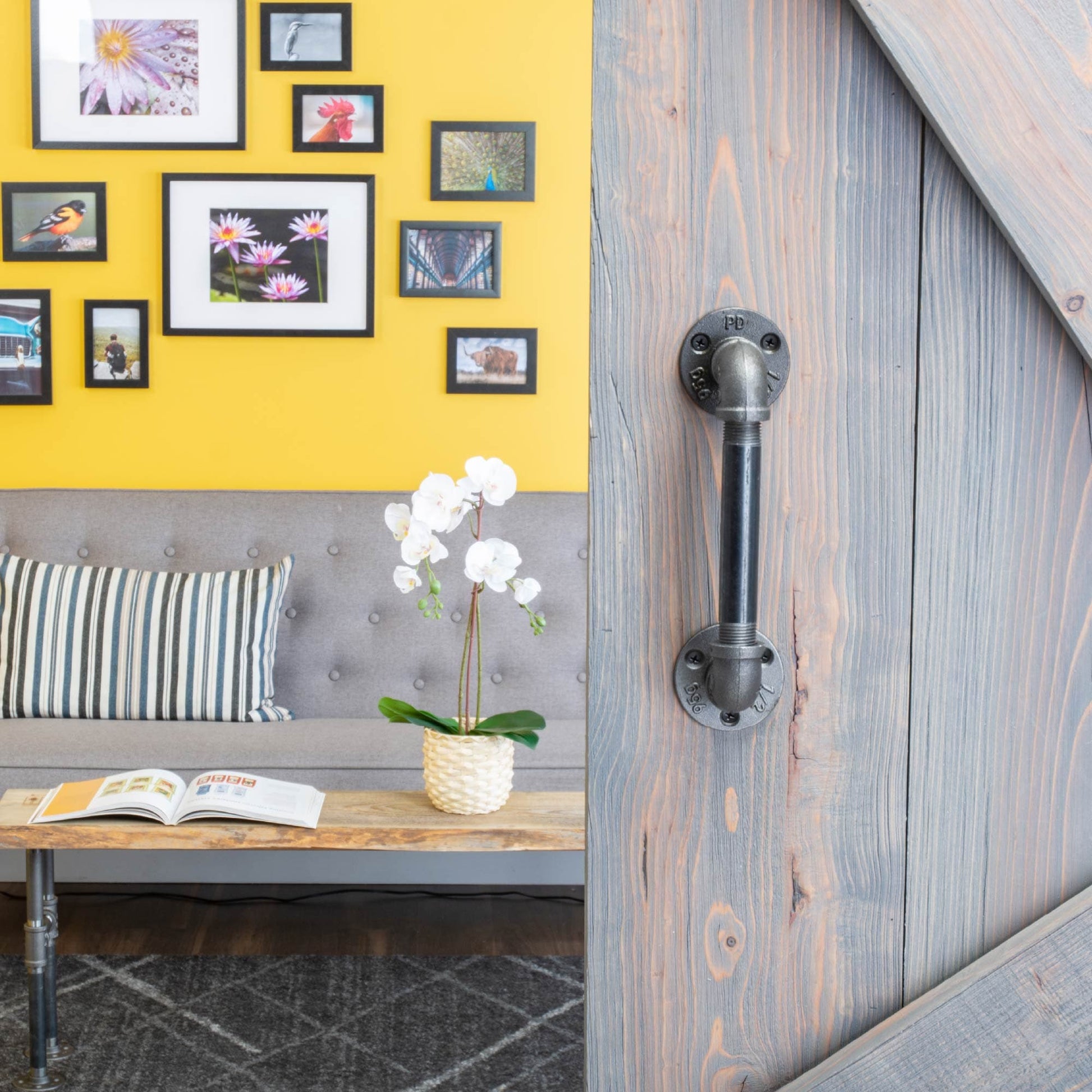 1/2 in. Barn Door Handle - Mini Flange - 9.875 L