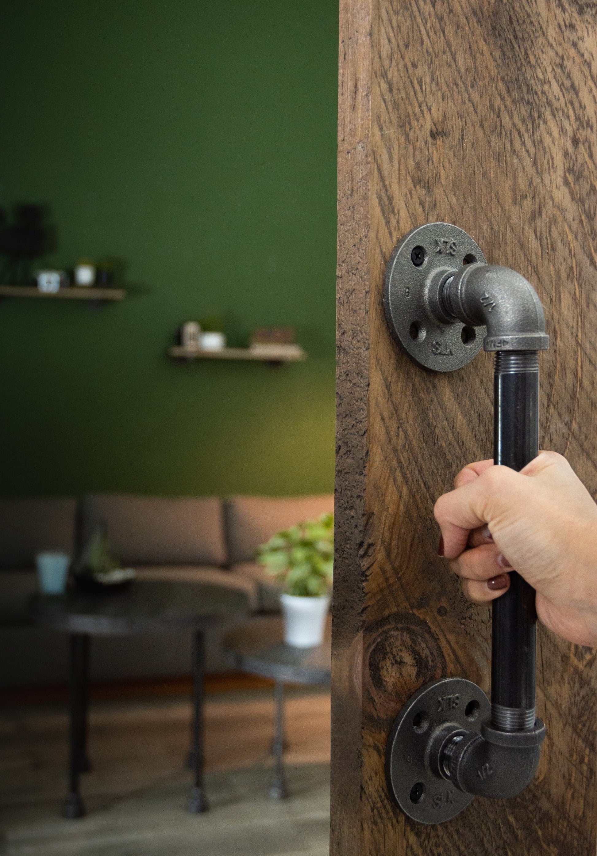 1/2 in. x 8 in. Barn Door Handle - 12.5 in. L