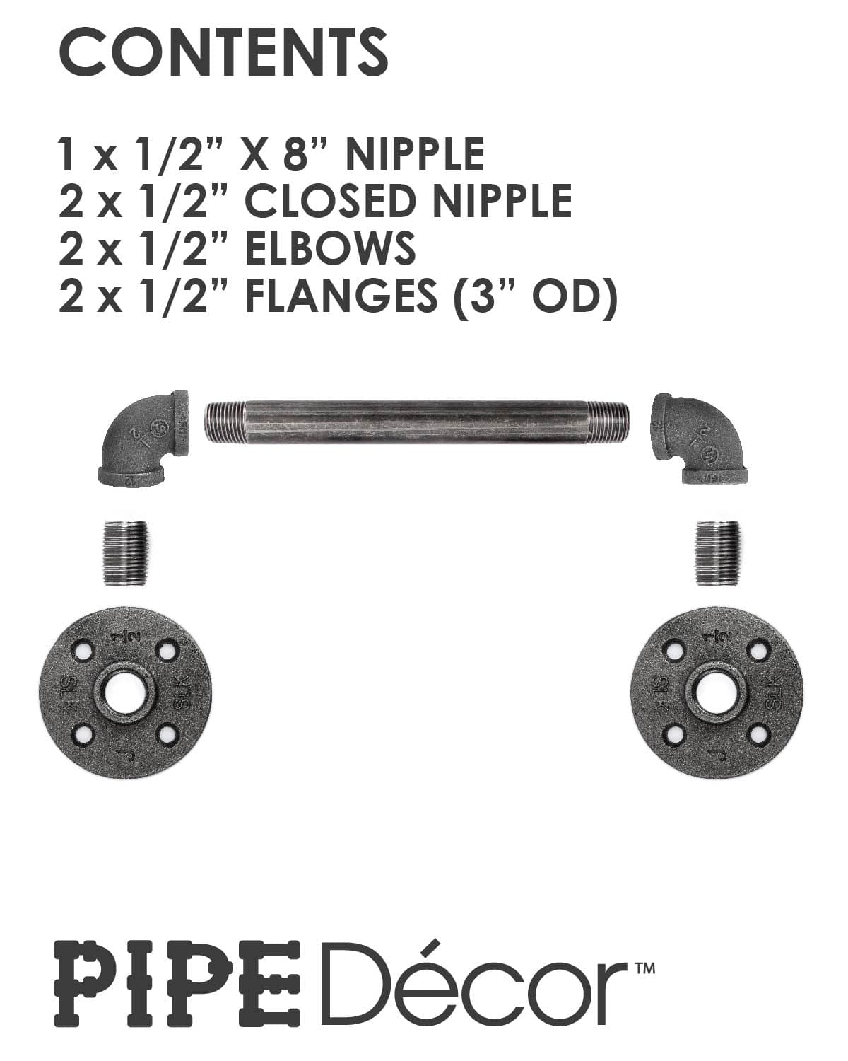 1/2 in. x 8 in. Barn Door Handle - 12.5 in. L