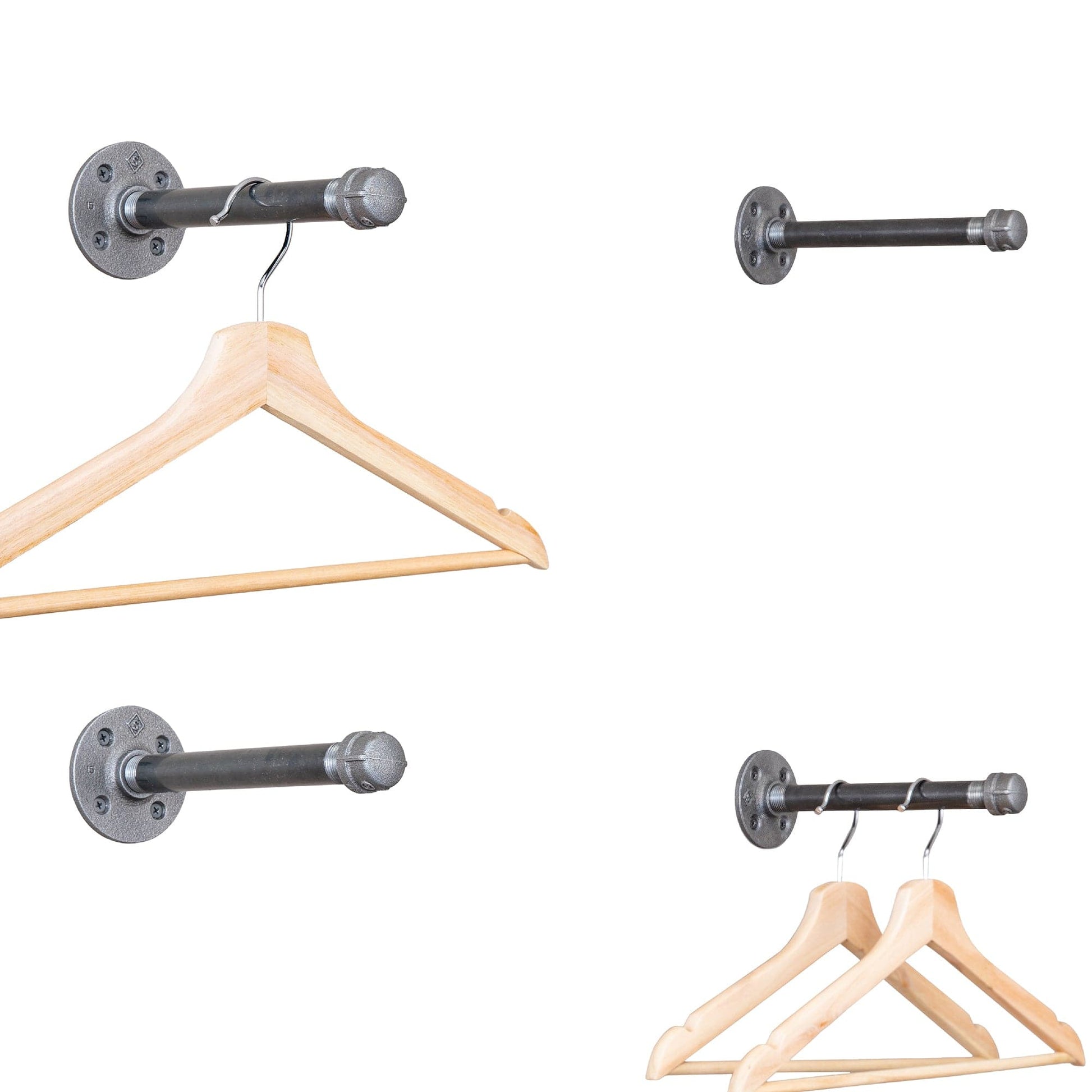 1/2 in. x 8 in. Clothing Hanging Bracket Kit, 4-Pack