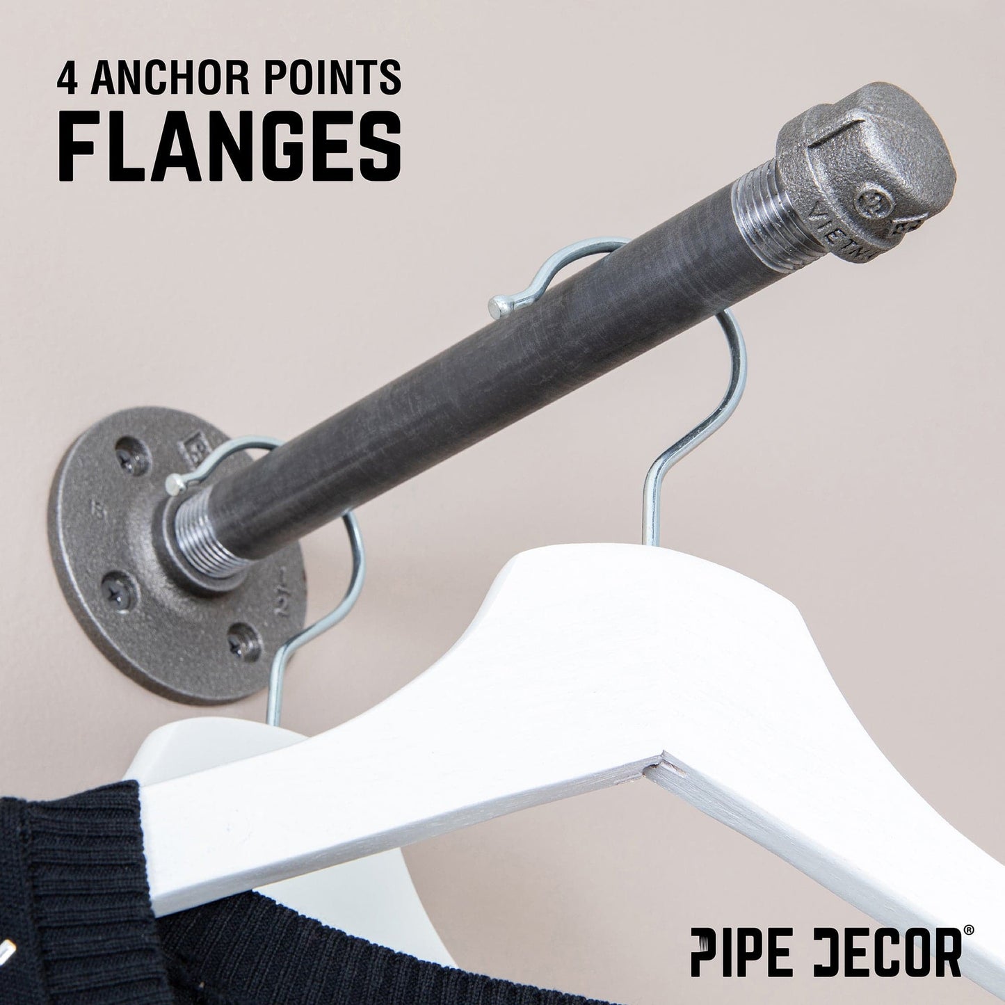 1/2 in. x 8 in. Clothing Hanging Bracket Kit, 4-Pack