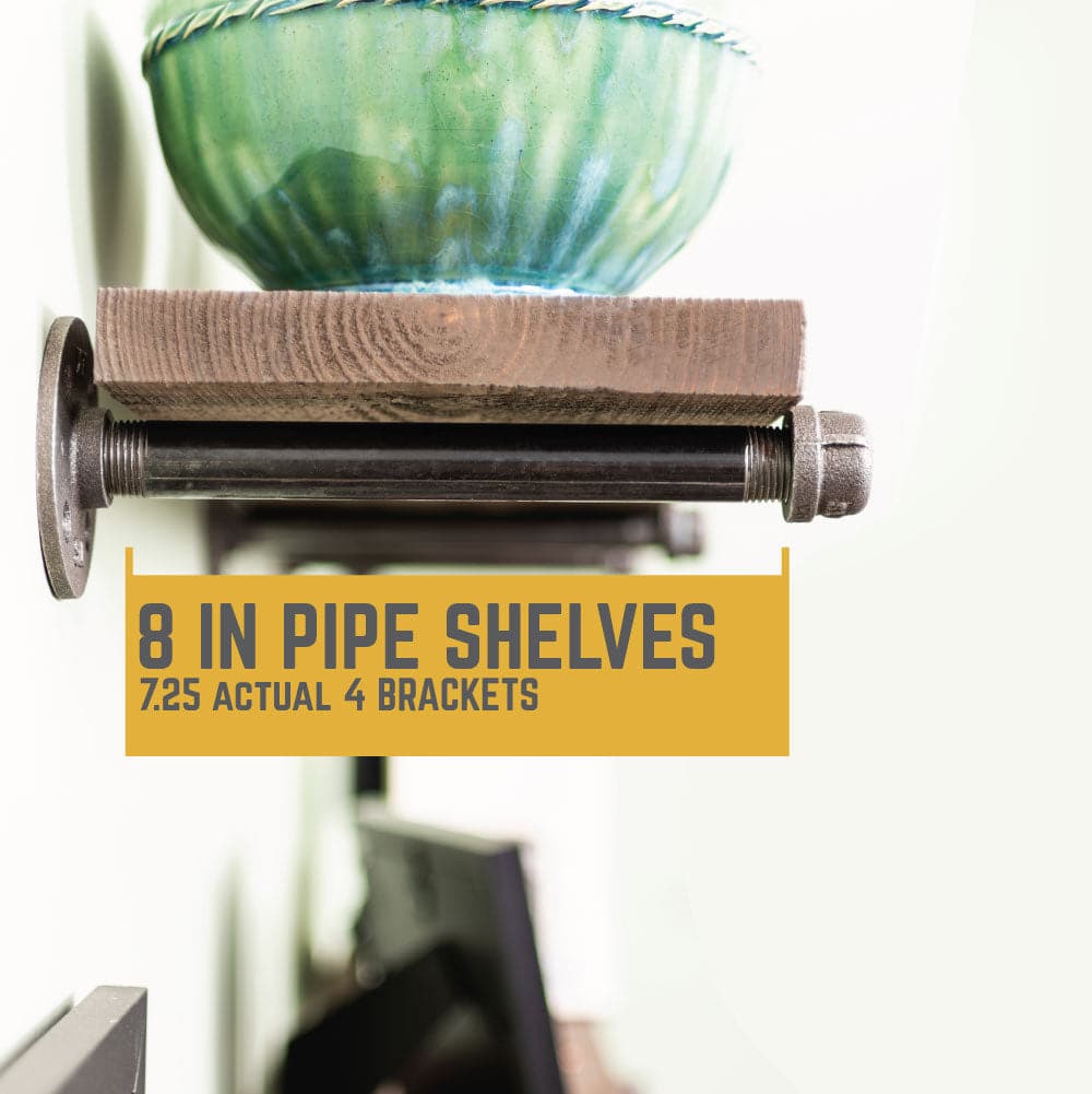 1/2 in. x 8 in. Shelf Bracket Kit, 6 Pack