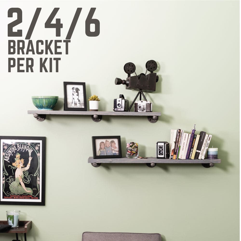 1/2 in. x 8 in. Shelf Bracket Kit, 6 Pack