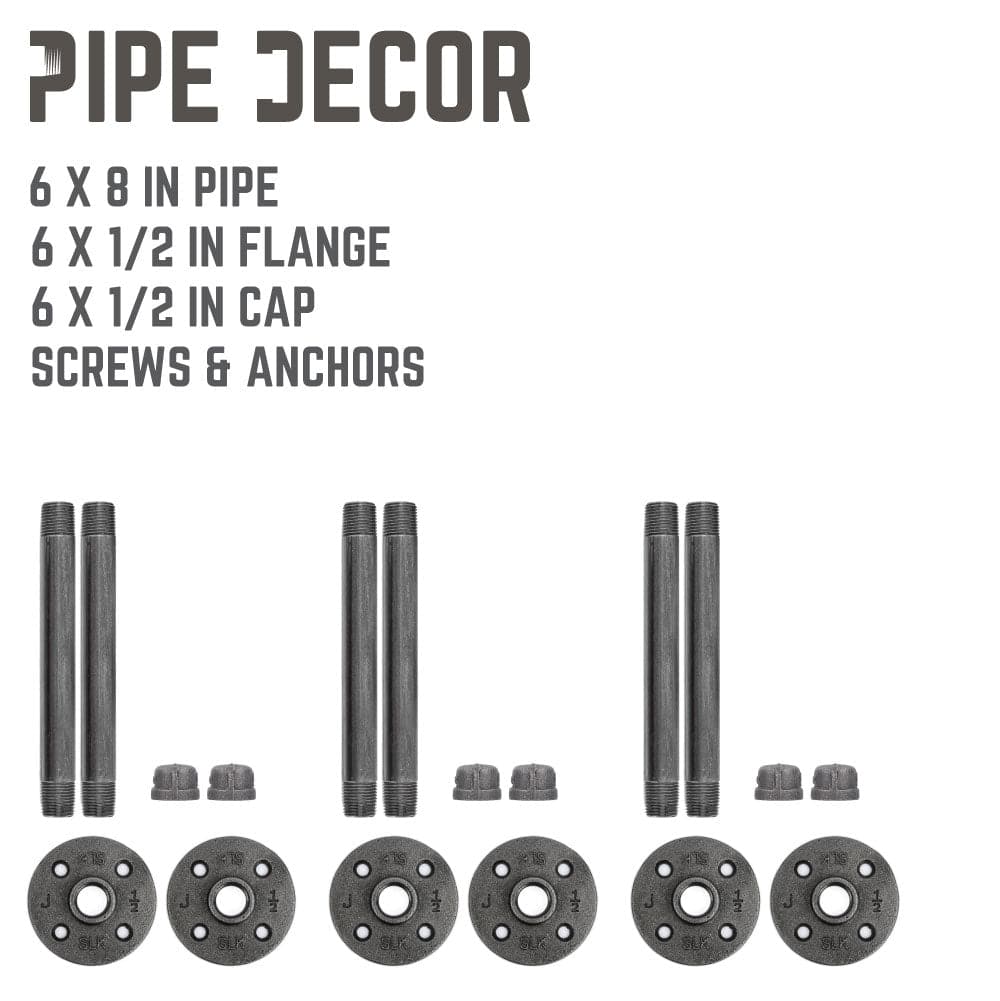 1/2 in. x 8 in. Shelf Bracket Kit, 6 Pack