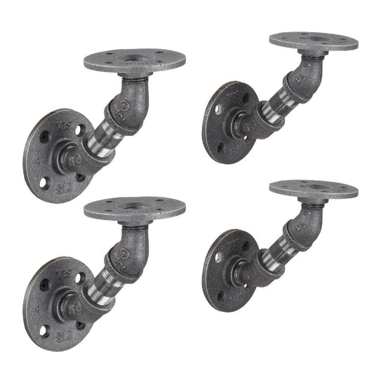 1/2 in. x 2 in. Double Flange Angled Bracket Kit, 4 Pack