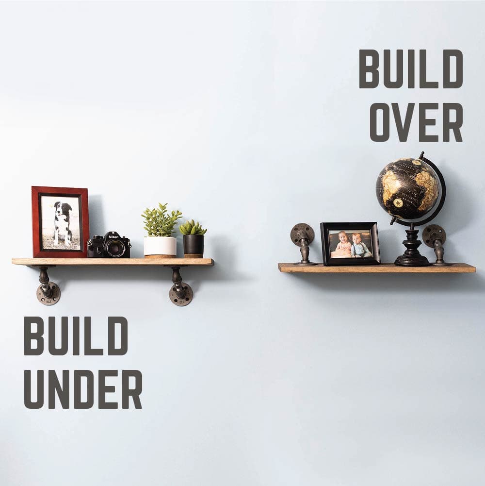 1/2 in. x 2 in. Double Flange Angled Bracket Kit, 4 Pack