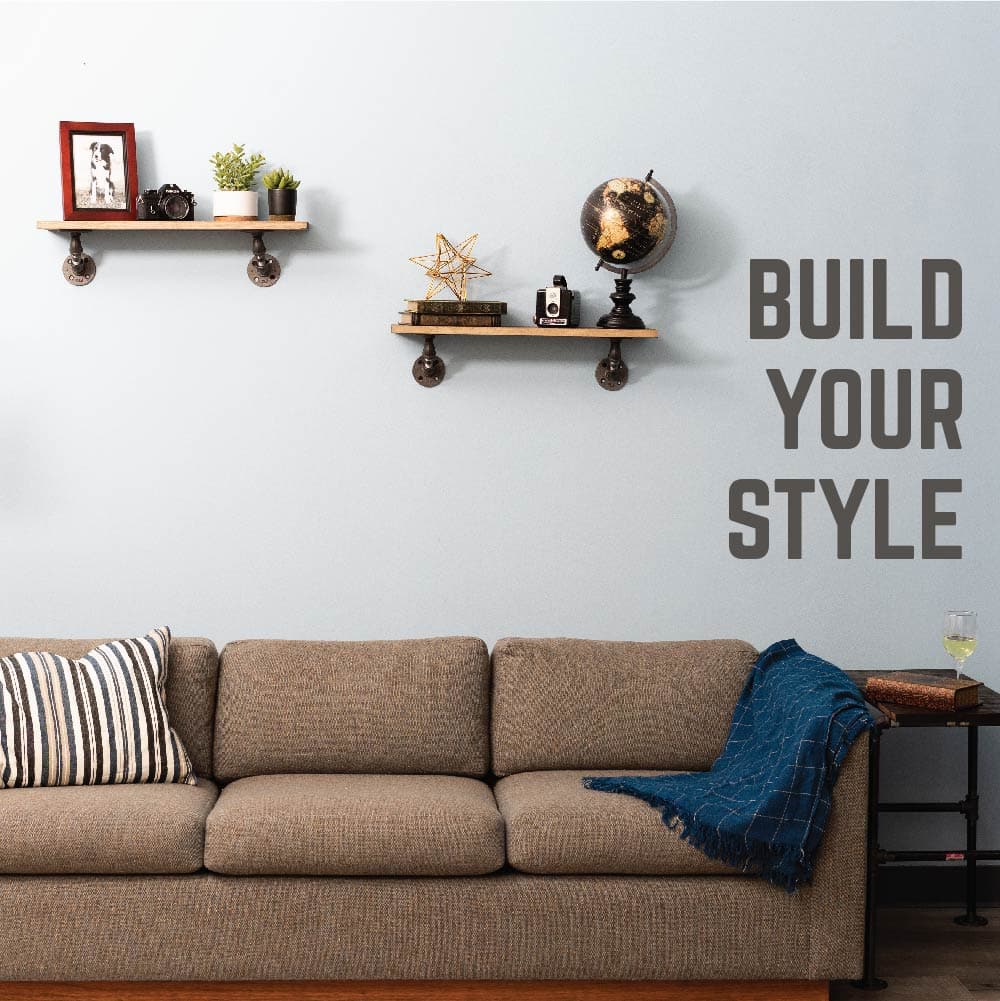 1/2 in. x 2 in. Double Flange Angled Bracket Kit, 4 Pack