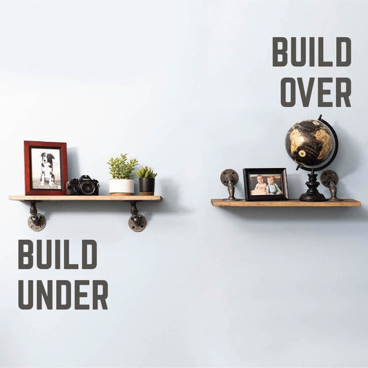 1/2 in. x 4 in. Double Flange Angled Bracket Kit, 4 Pack