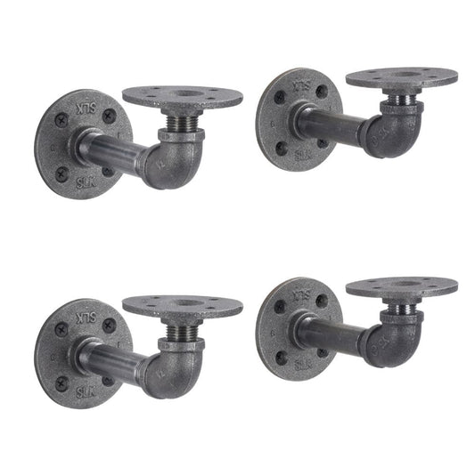 1/2 in. x 4 in. Double Flange Shelf Bracket, 4 Pack