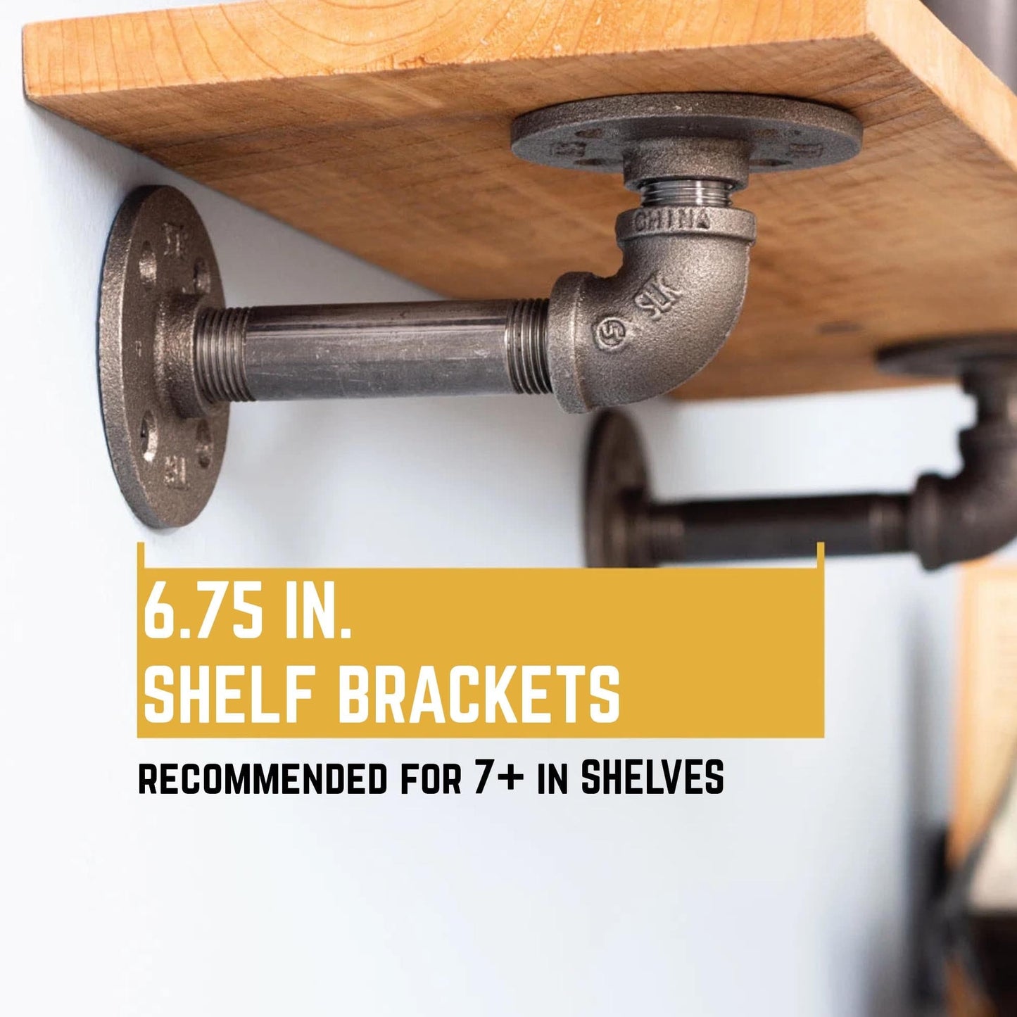 1/2 in. x 4 in. Double Flange Shelf Bracket, 4 Pack