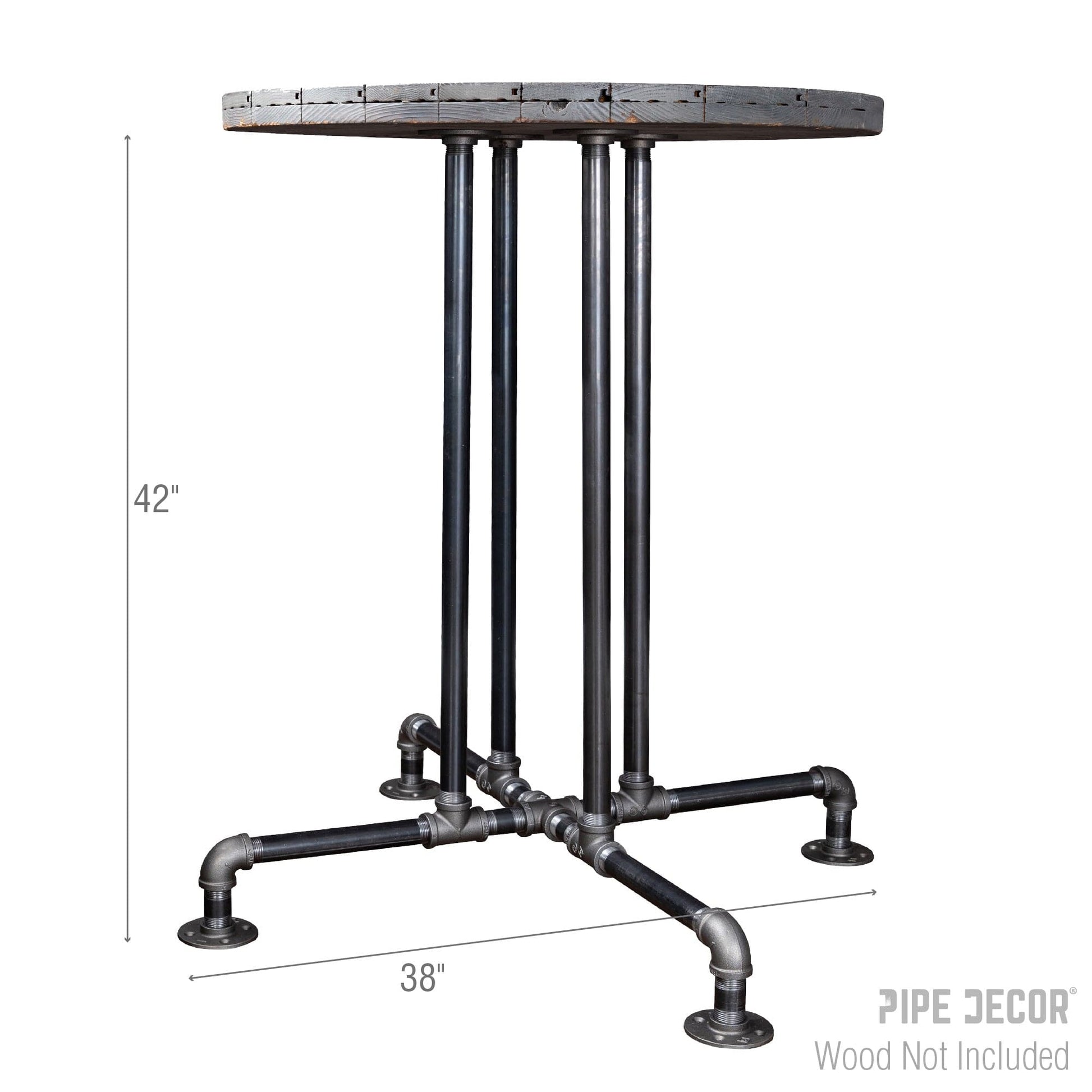 Black Jack Bar Height Pipe Table Legs