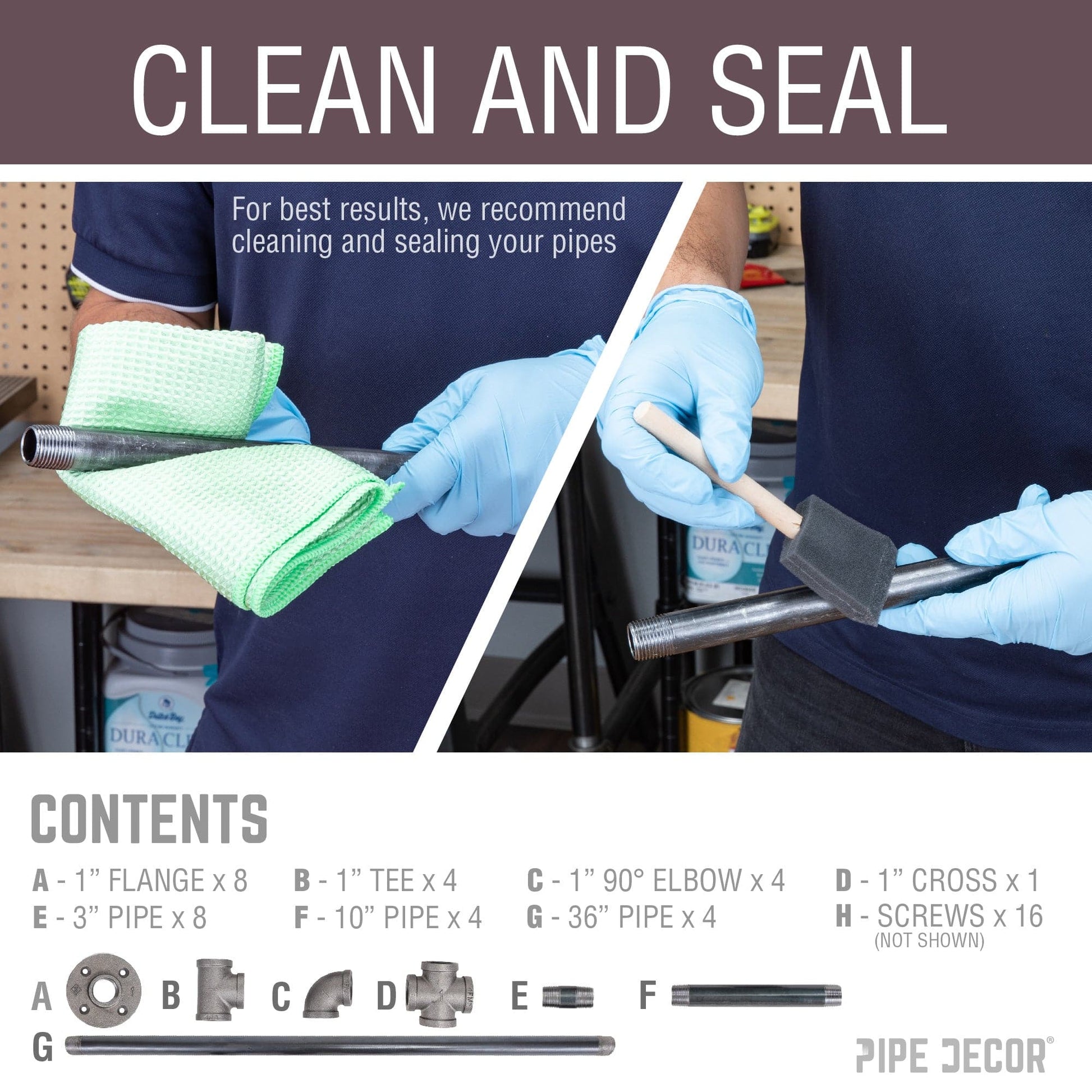 Black Jack Bar Height Pipe Table Legs