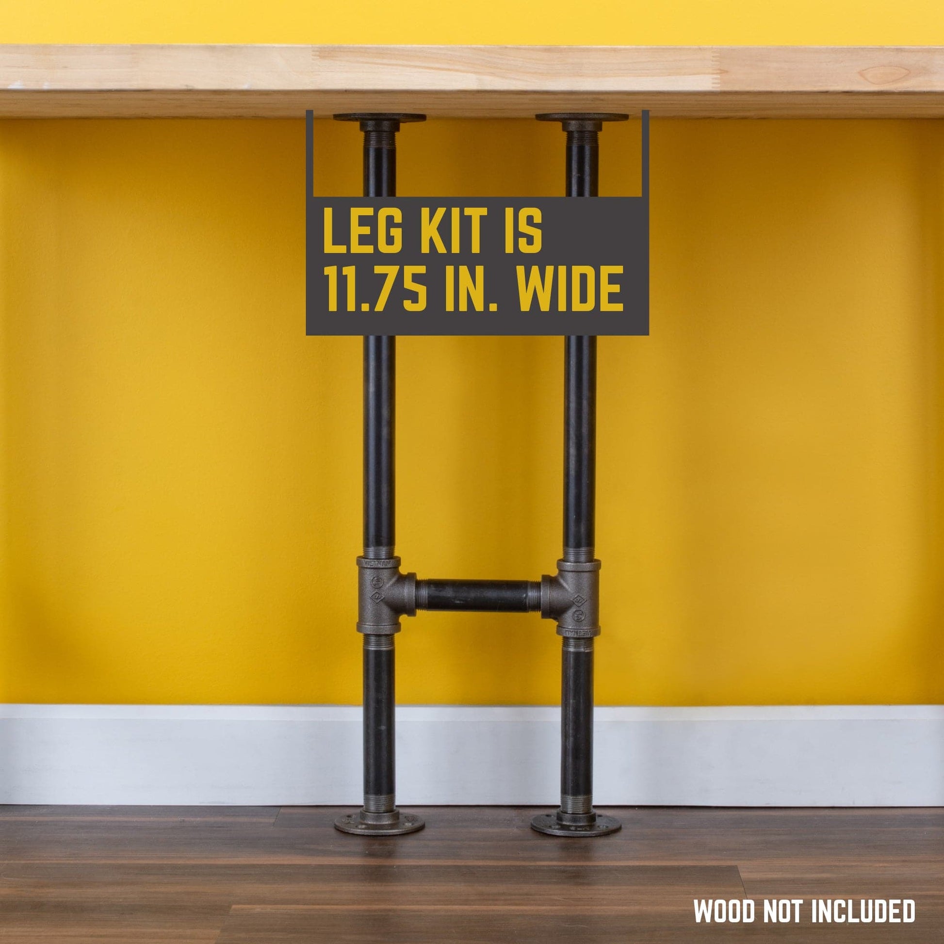 1 in. Heavy Duty H Round Flange Desk Support Leg - 1 Leg