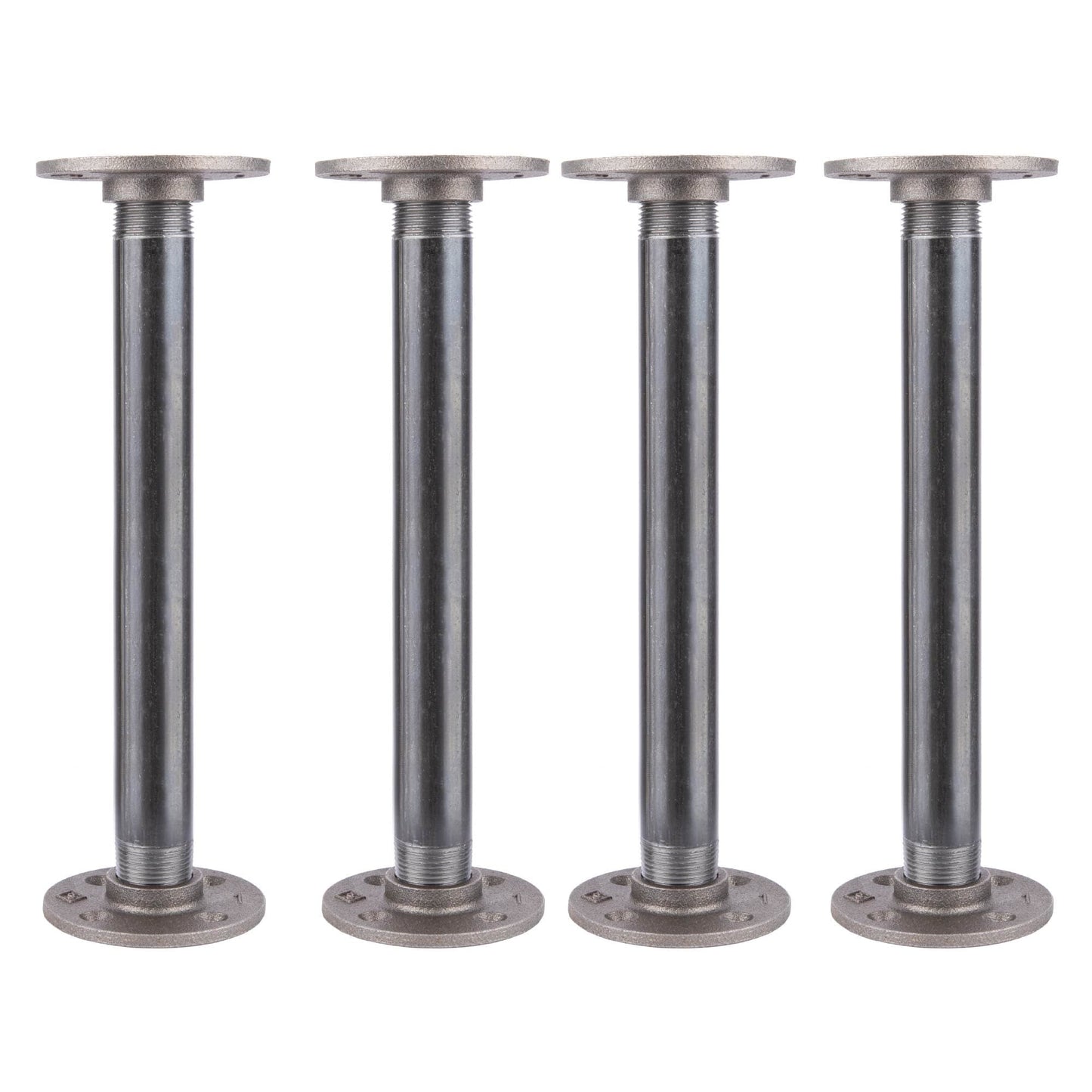1 in. x 12 in. Round Flange Pipe Table Legs - 4 Pack