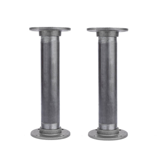 2 in. x 12 in. Round Flange Pipe Table Legs - 2 Pack