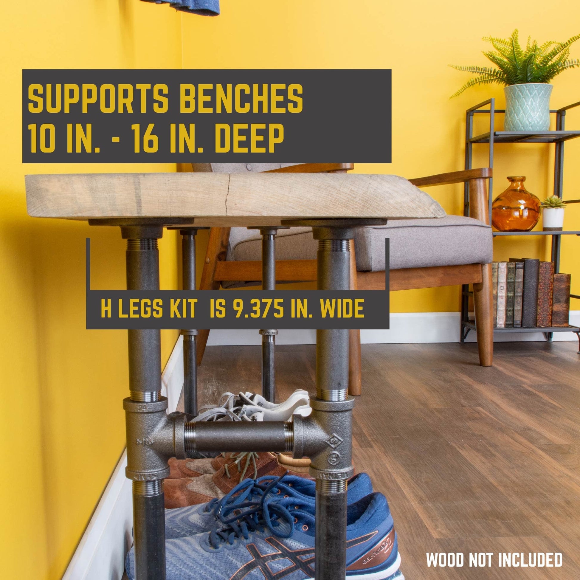 3/4 in. H Round Flanges Pipe Kit for Bench Legs