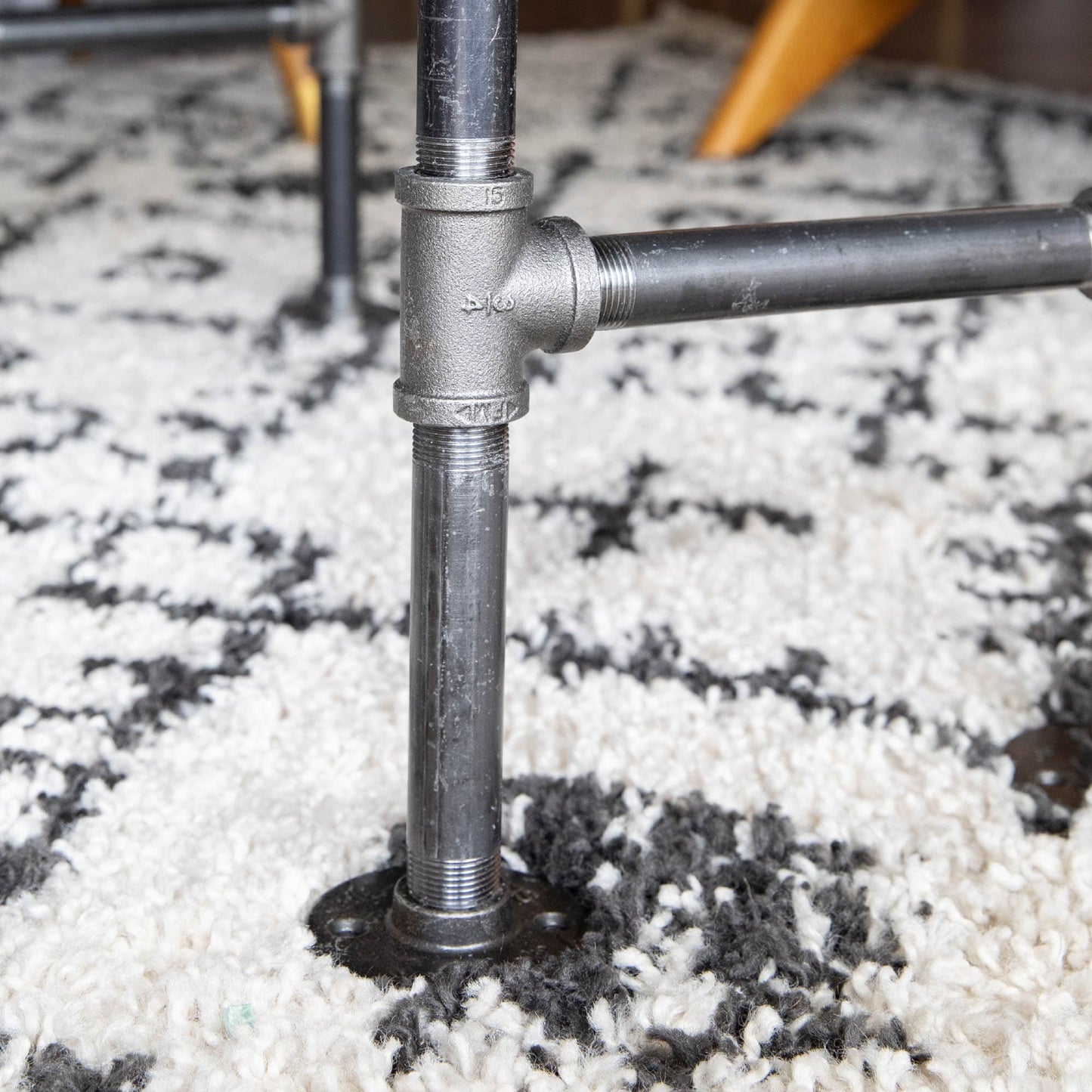 3/4 in. H Pipe Round Flange Console Table Legs-13.25 in. Wide