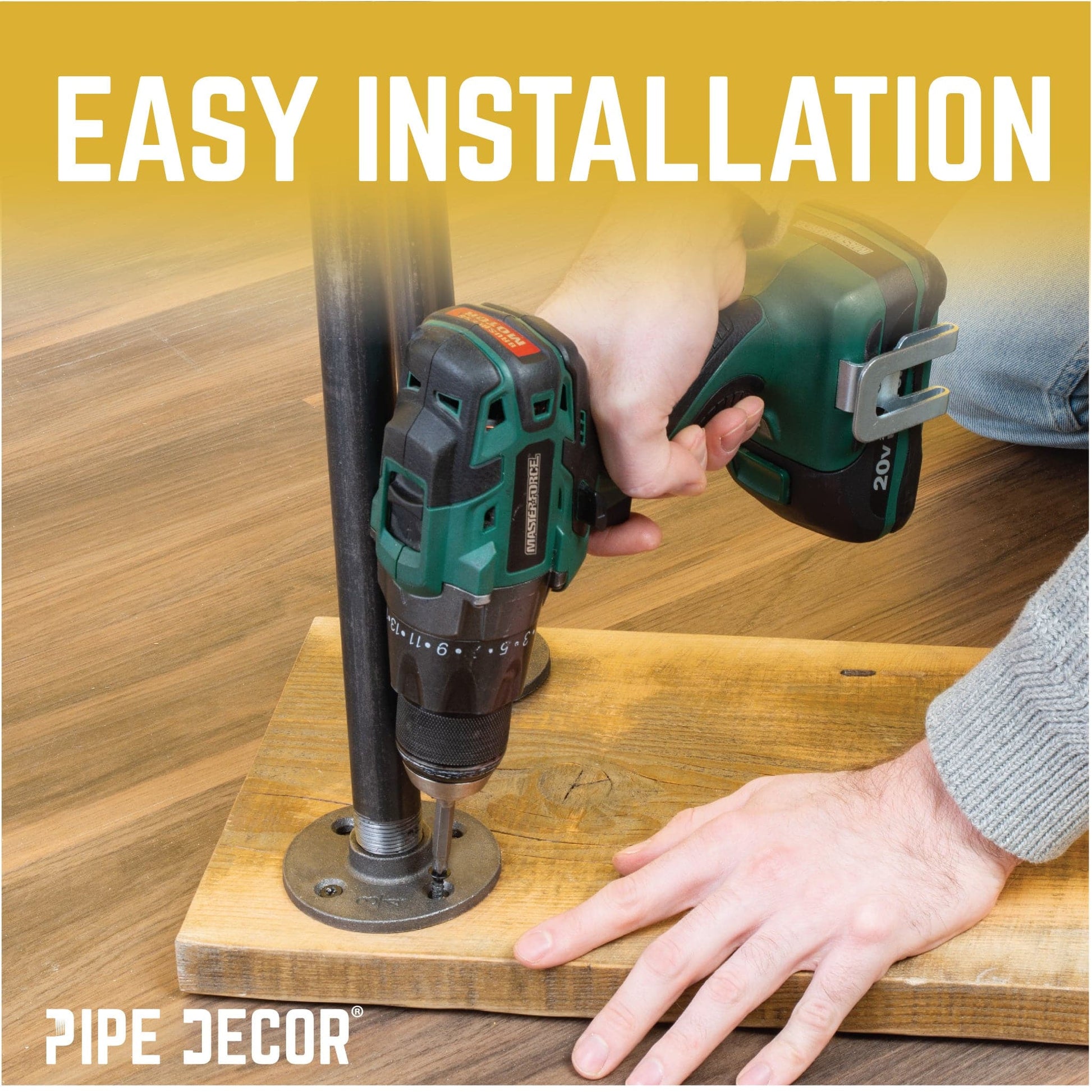 3/4 in. H Pipe Leg Kit Console Table, 9.75 in. W - 2 pack