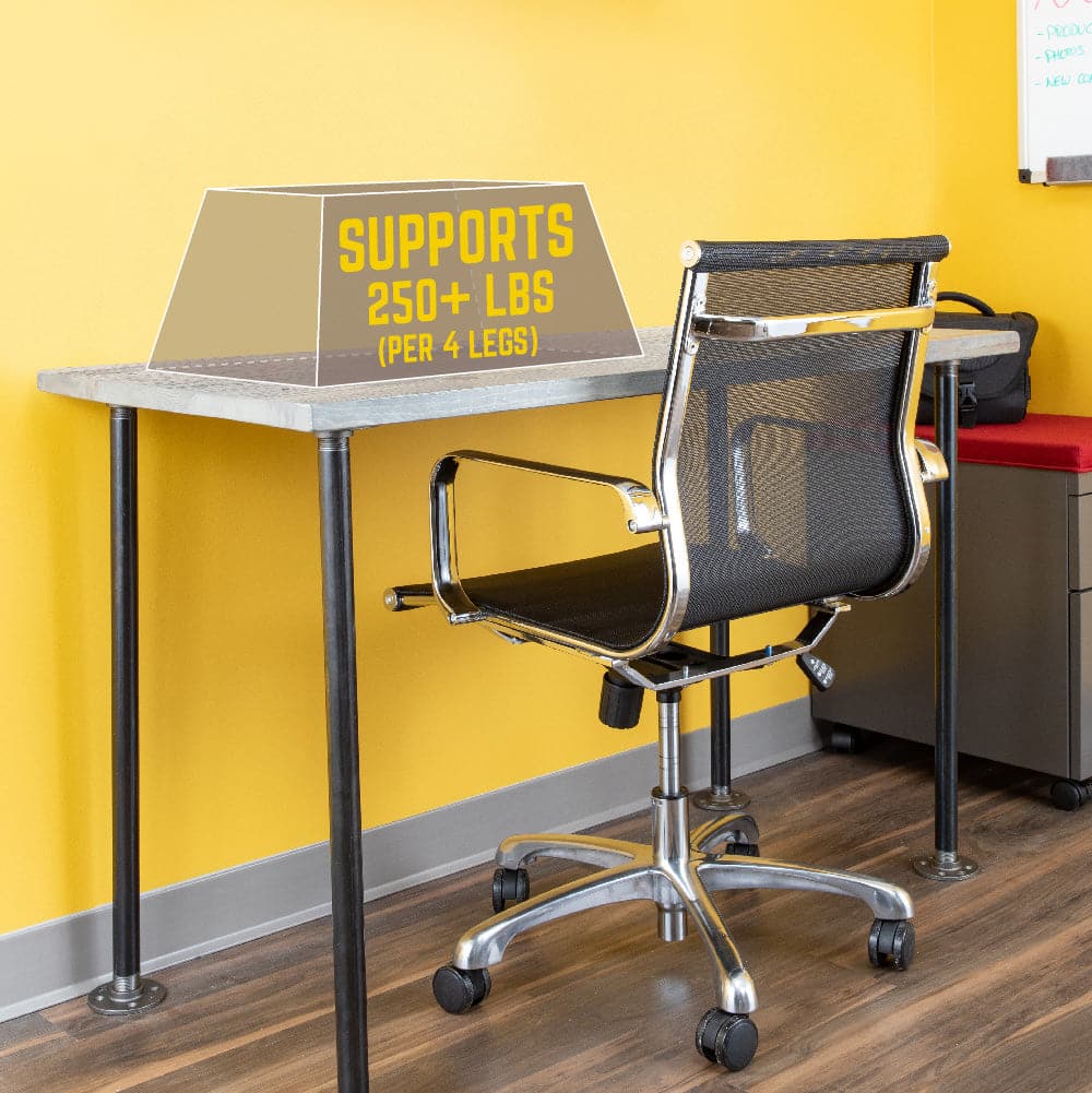 ¾ in. x 30 in. Round Flange Pipe Table Legs - 4 Pack