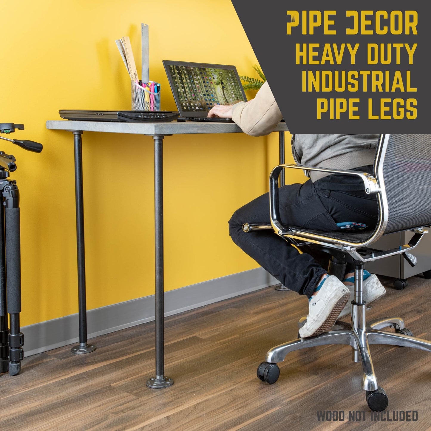 ¾ in. x 30 in. Round Flange Pipe Table Legs - 4 Pack