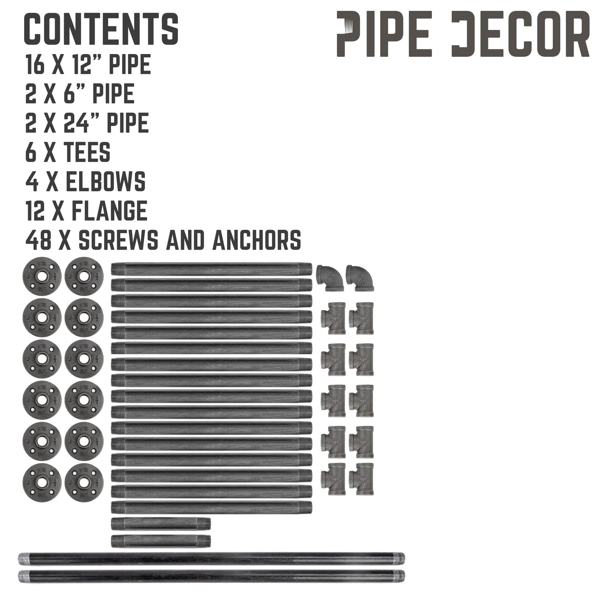 4 -Tier Floor Mounted Shelf By PIPE DECOR