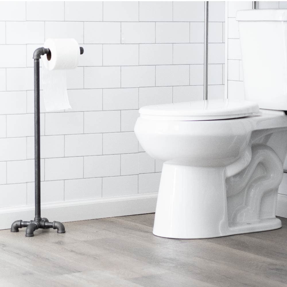 26.75 in. Freestanding Toilet Paper Holder By PIPE DECOR