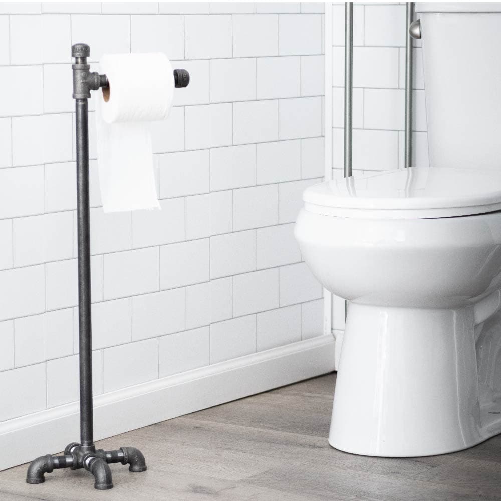 28.75 in. Freestanding Toilet Paper Holder By PIPE DECOR