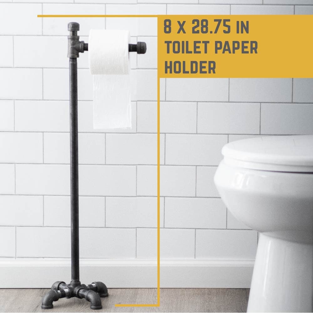 28.75 in. Freestanding Toilet Paper Holder By PIPE DECOR