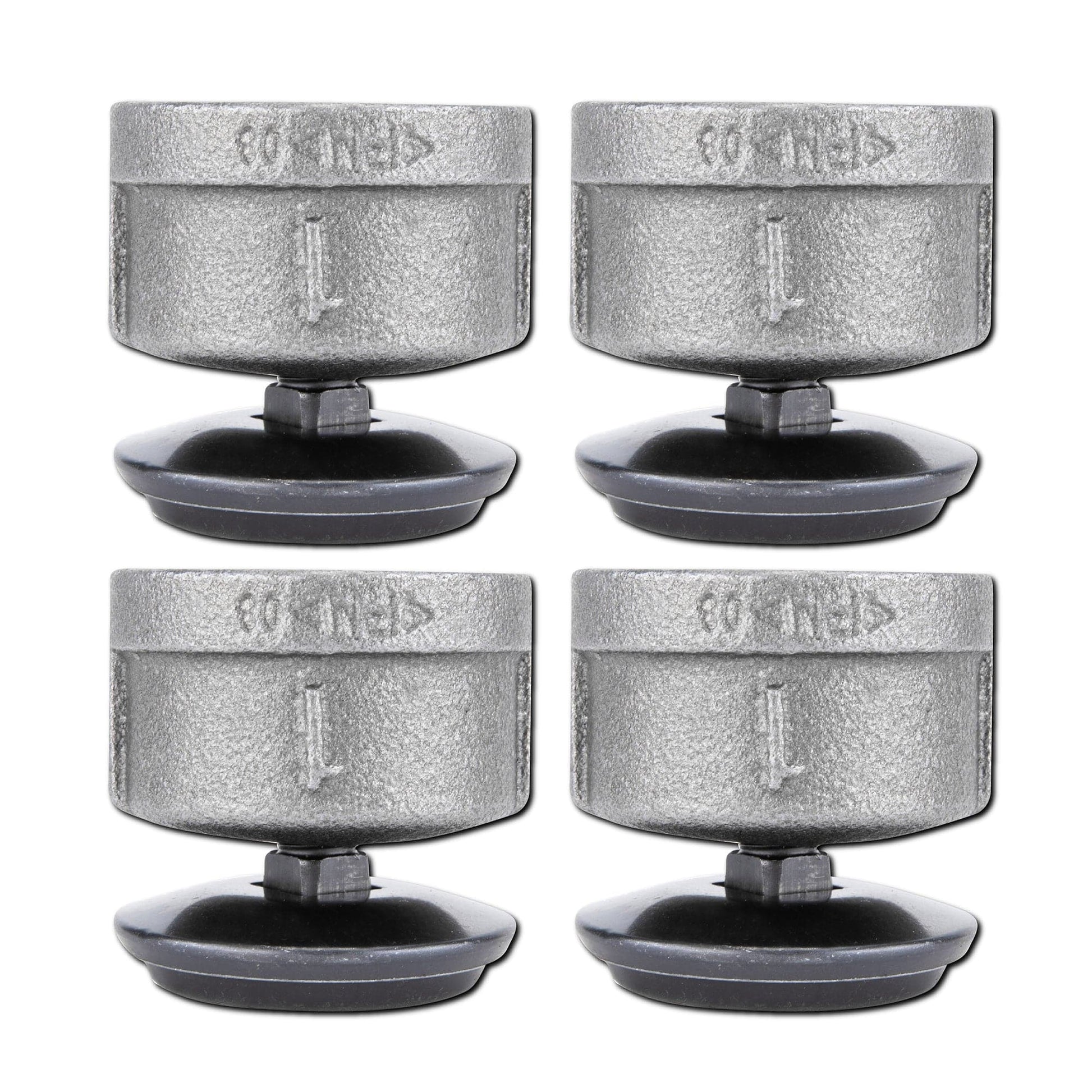 Furniture Leg Levelers for 1” Pipe Legs (4 Pack)