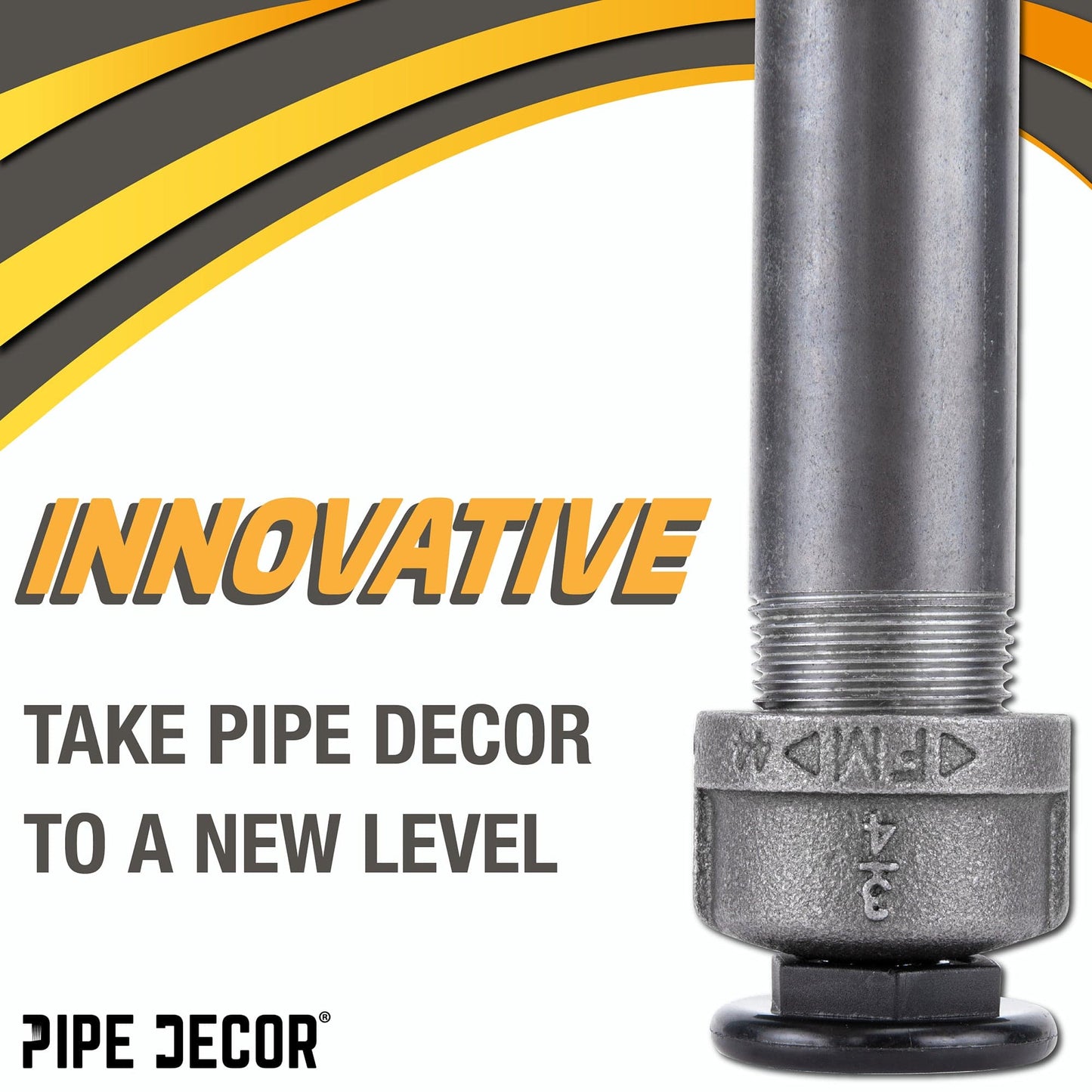 Furniture Leg Levelers for ¾” Pipe Legs (4 Pack)