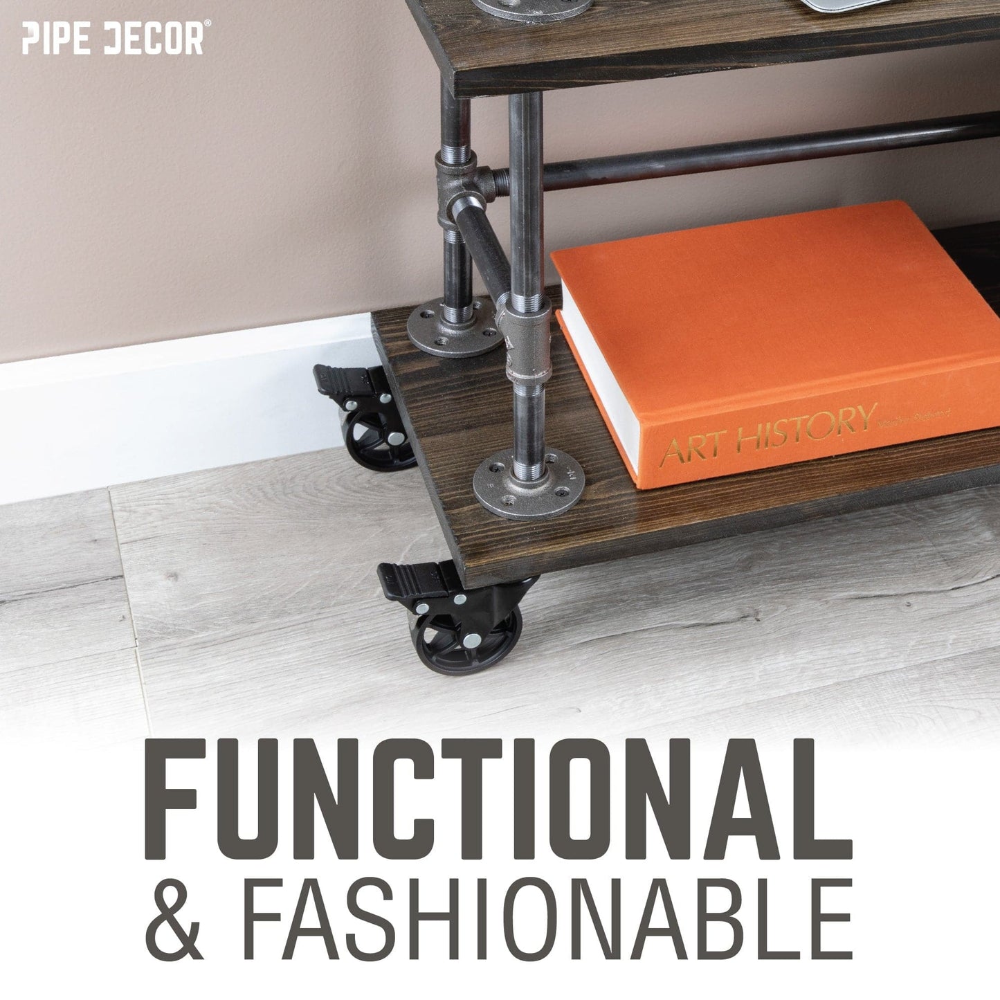 Mounted Swivel Caster Wheels for Wood Furniture with Locking Mechanism (4-Pack)