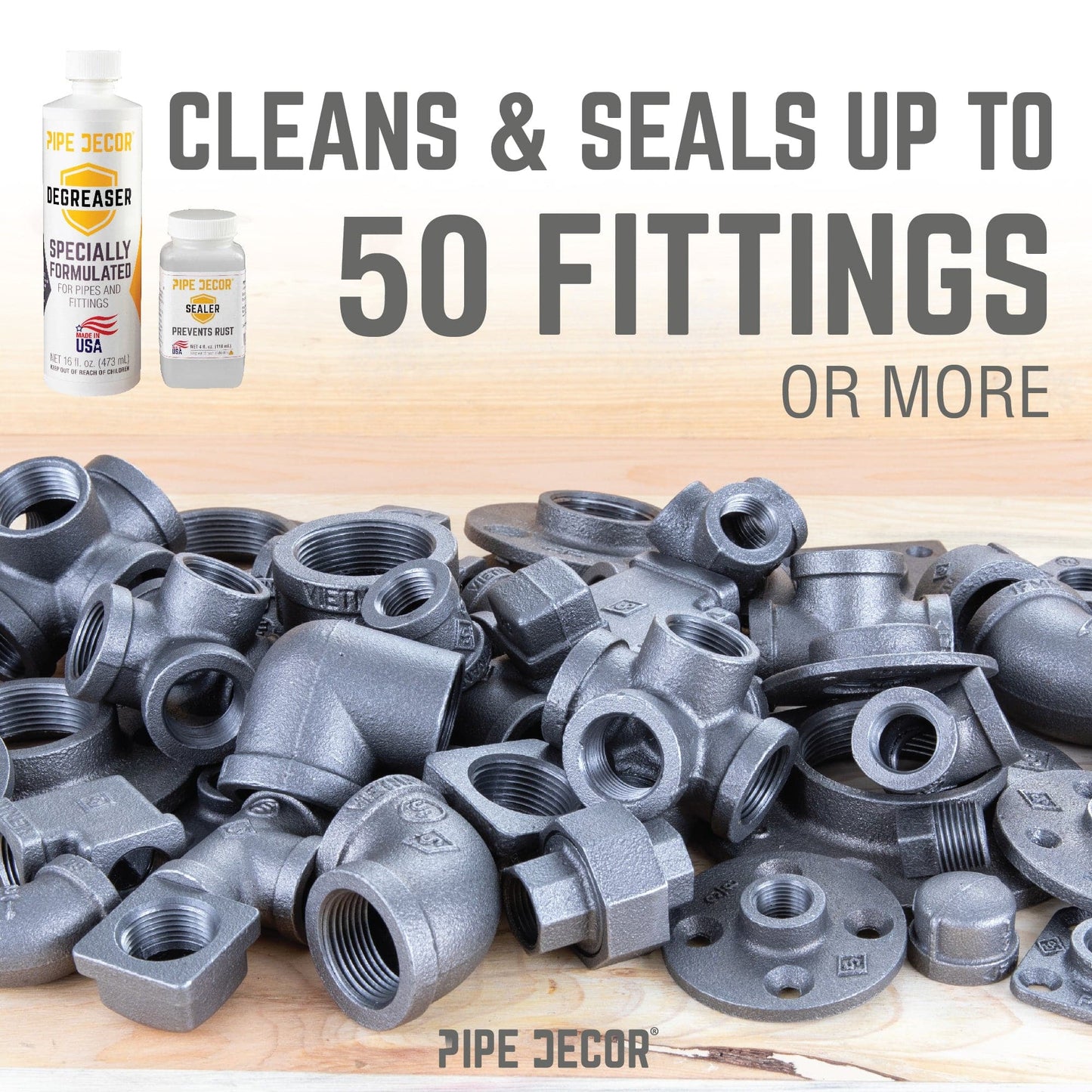 PIPE DECOR Complete Clean and Seal Kit