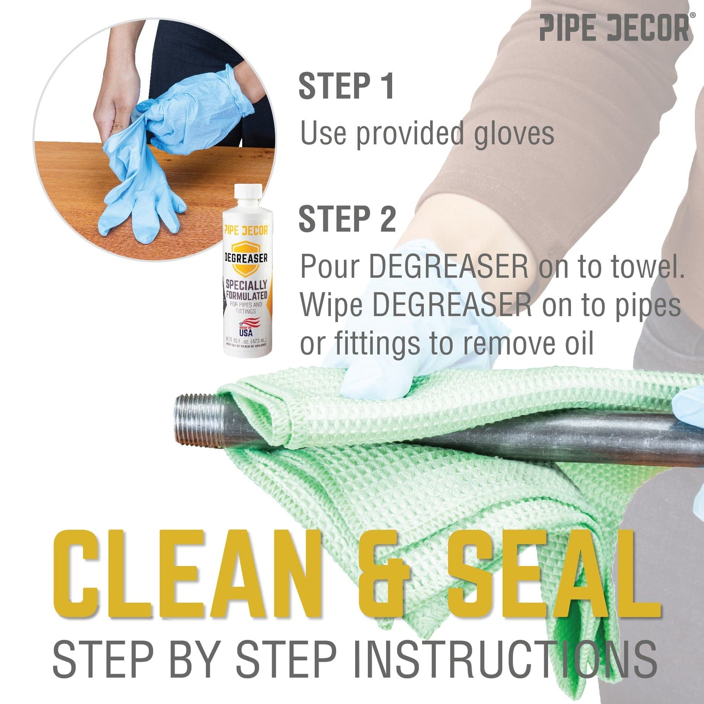 PIPE DECOR Complete Clean and Seal Kit