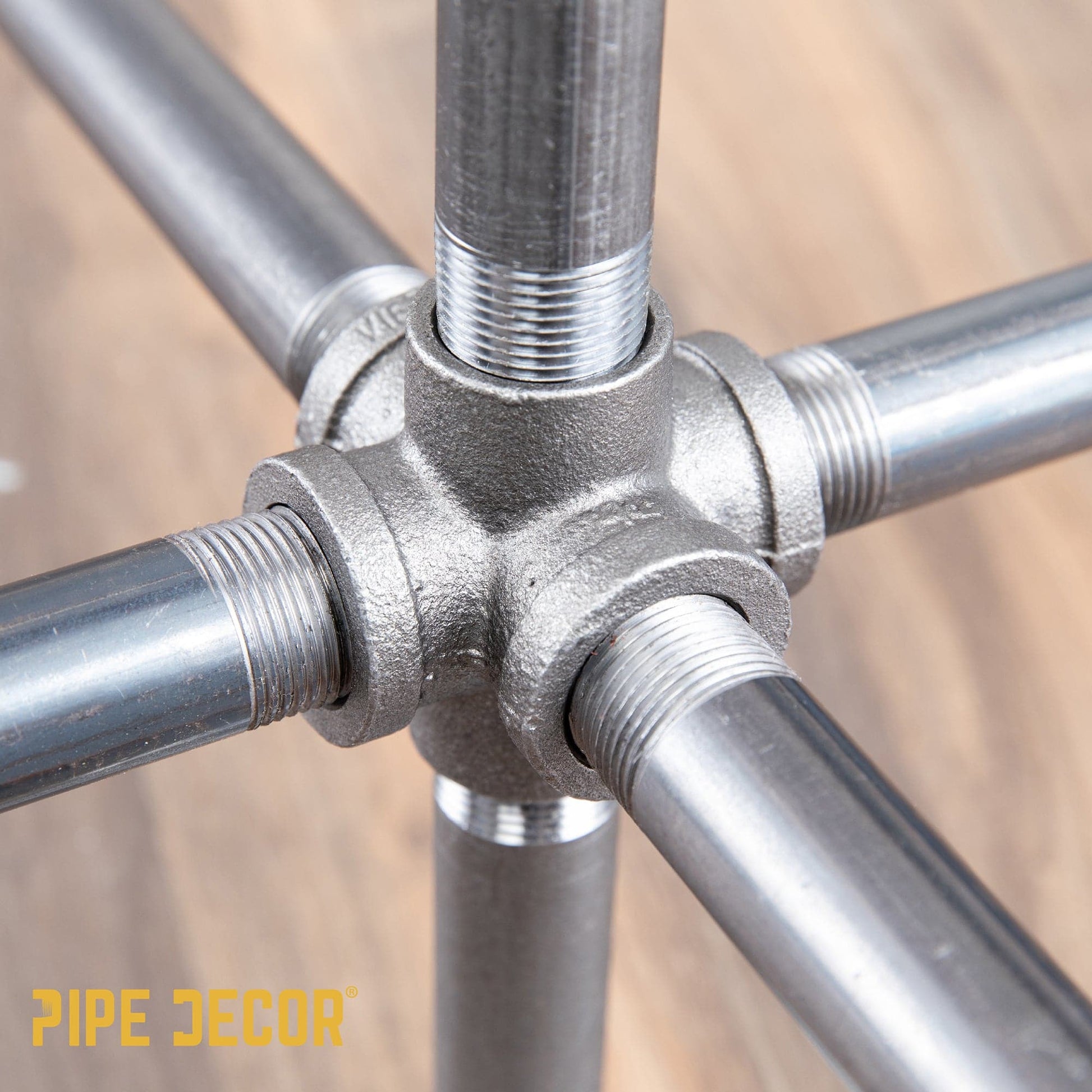 1 in. Black 6-Way Fitting