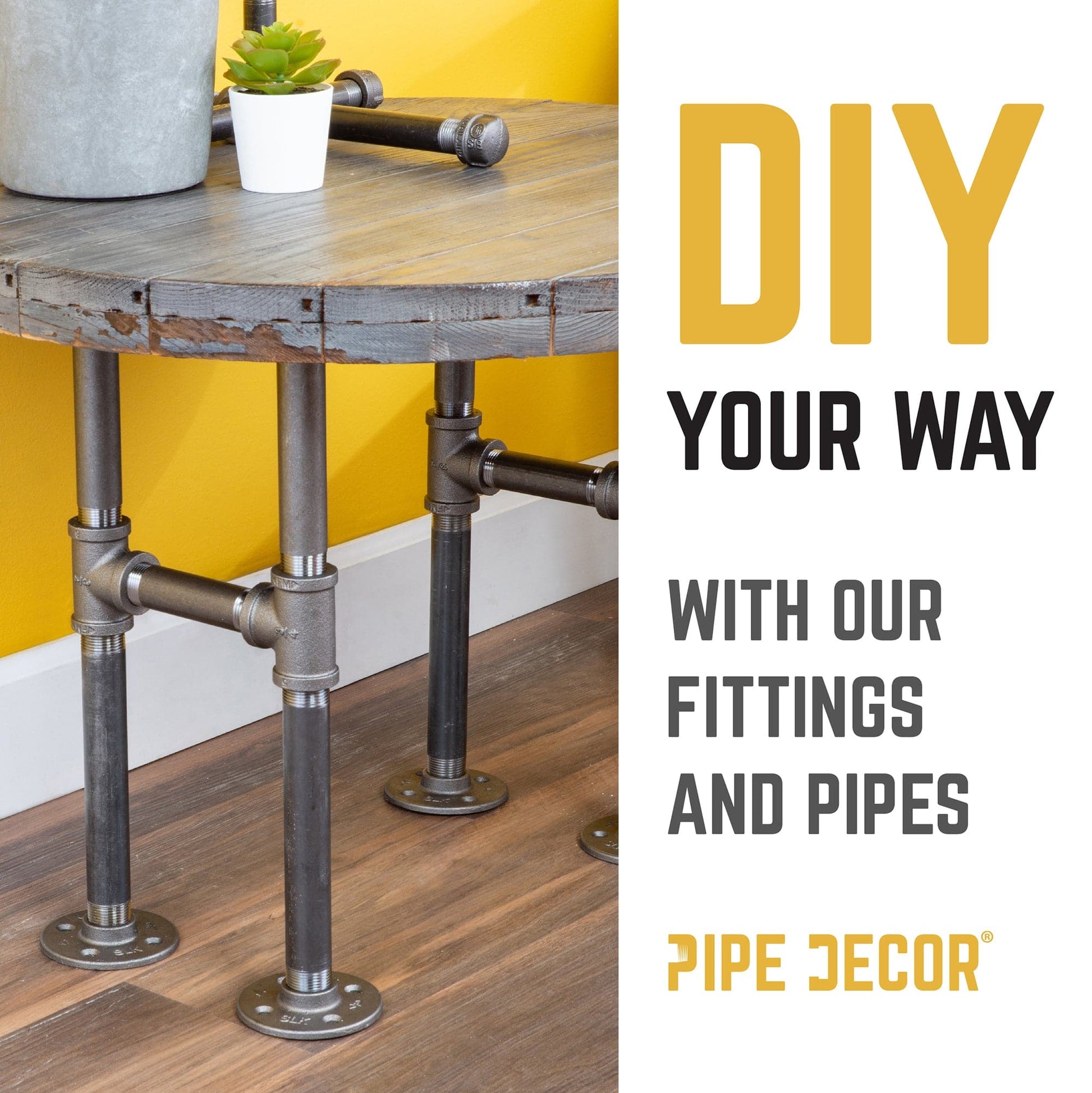 3/4 in. Black 6-Way Fitting