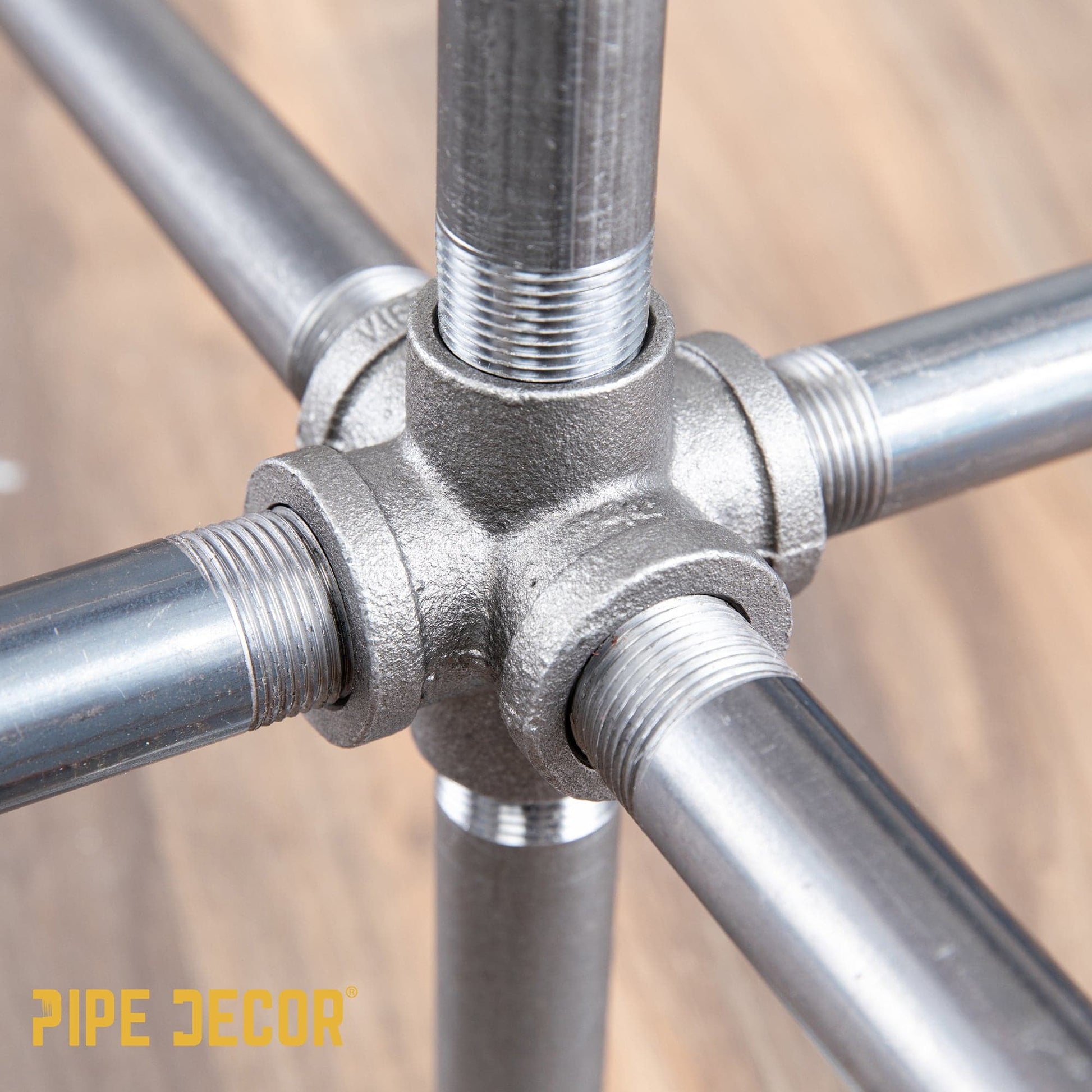 3/4 in. Black 6-Way Fitting