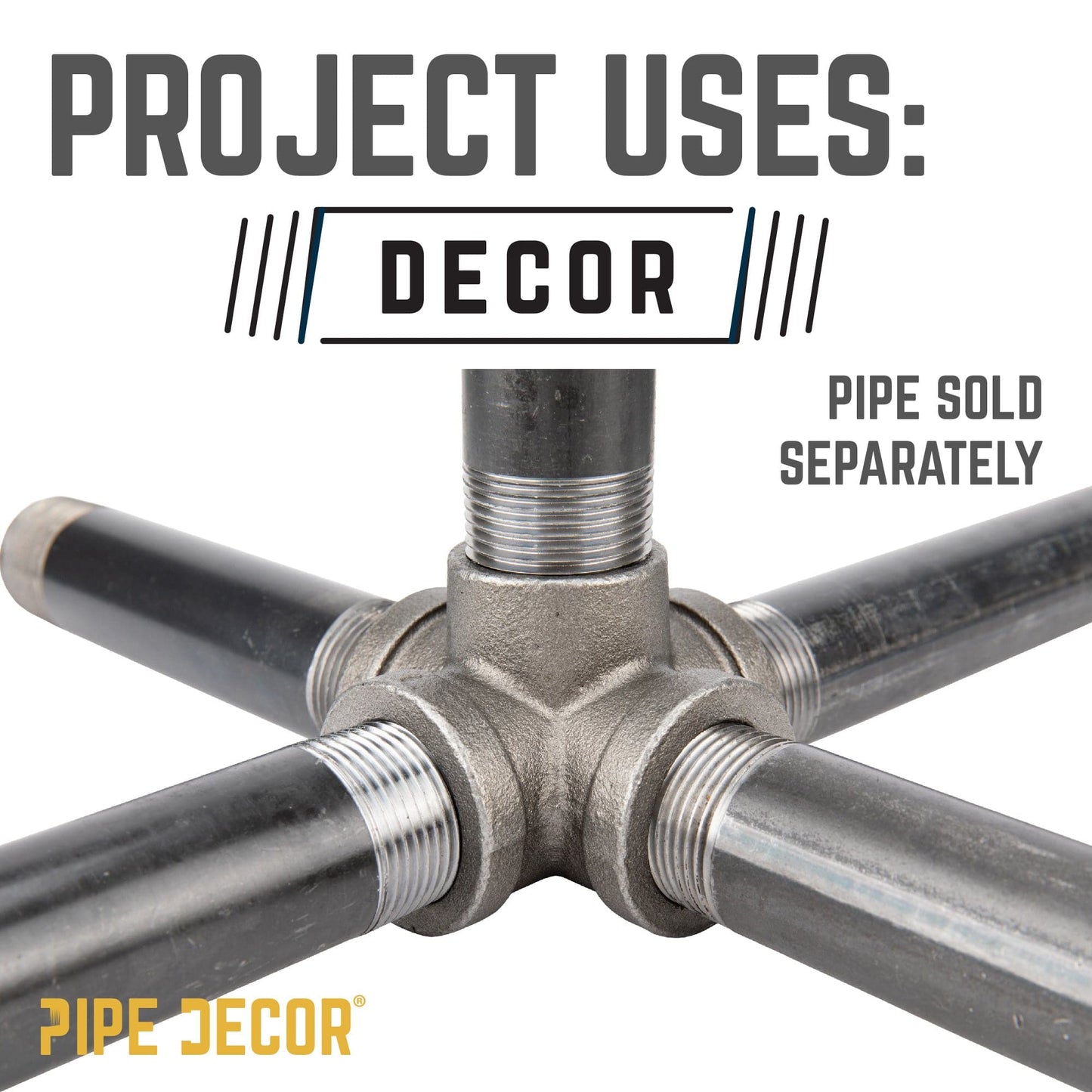 1 in. Black 5-Way Fitting