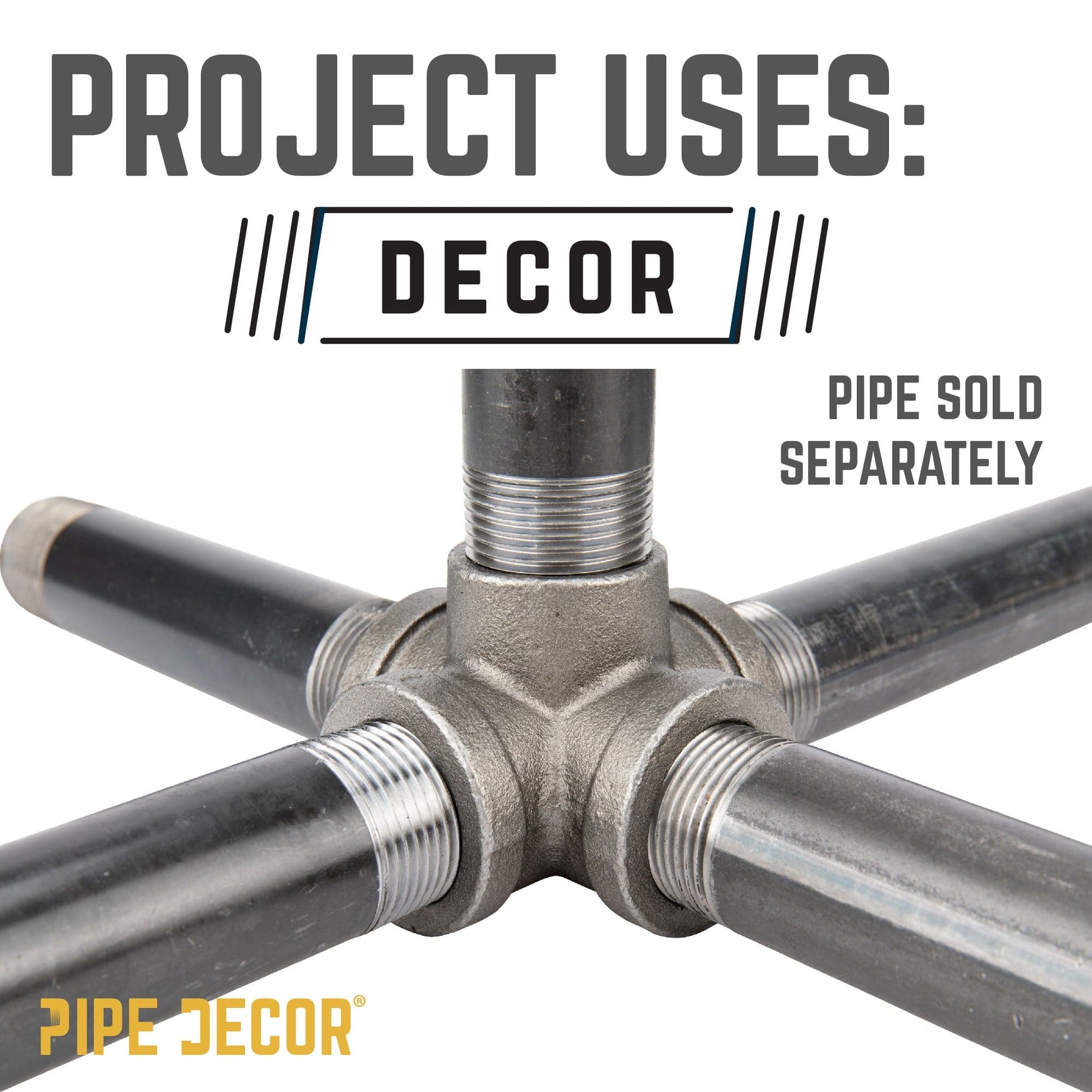 1 in. Black 5-Way Fitting