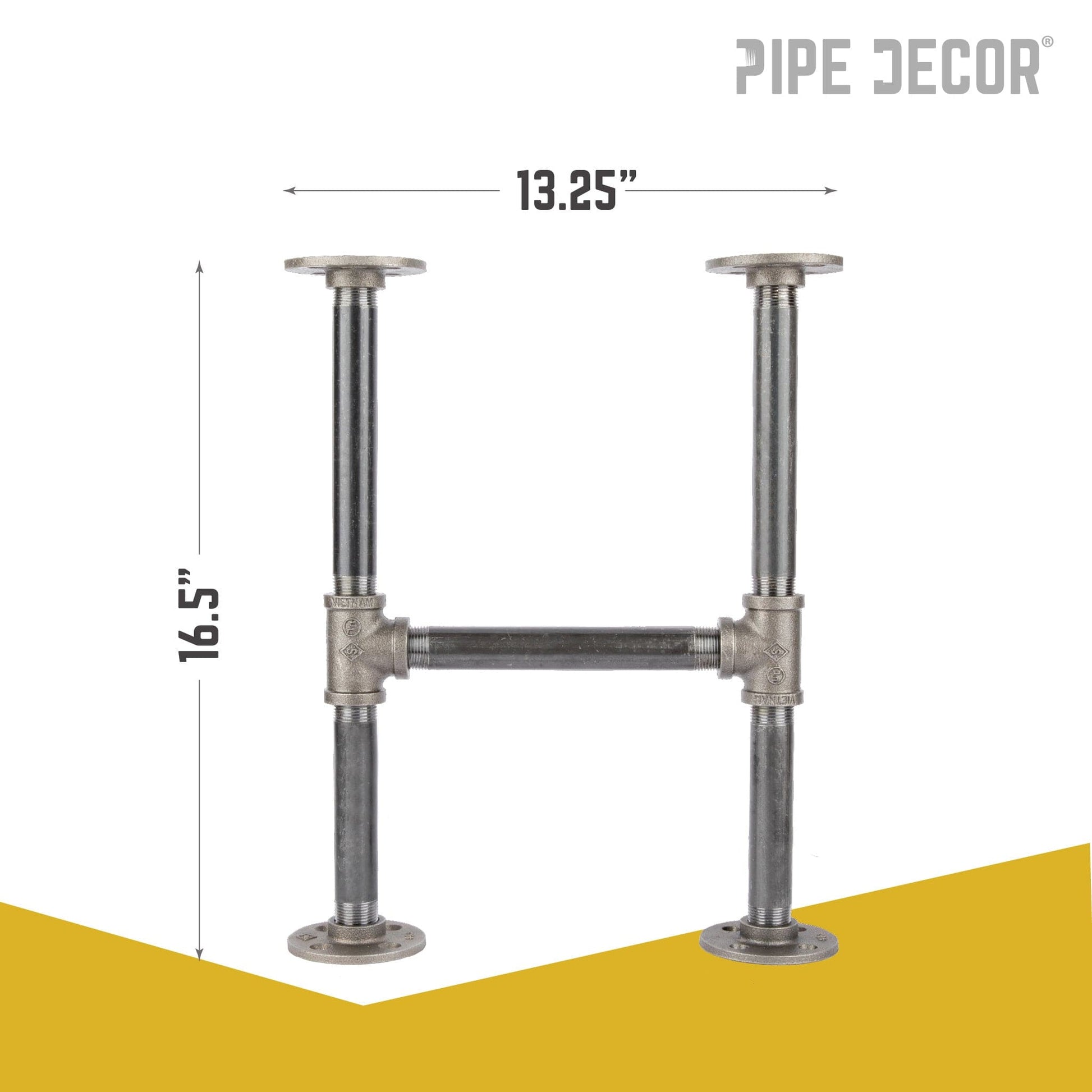 3/4 in. H Round Flange Pipe Kit for Coffee Table/Bench Legs