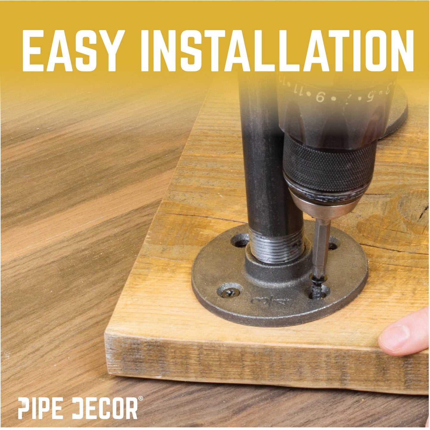 3/4 in. H Round Flange Pipe Kit for Coffee Table/Bench Legs