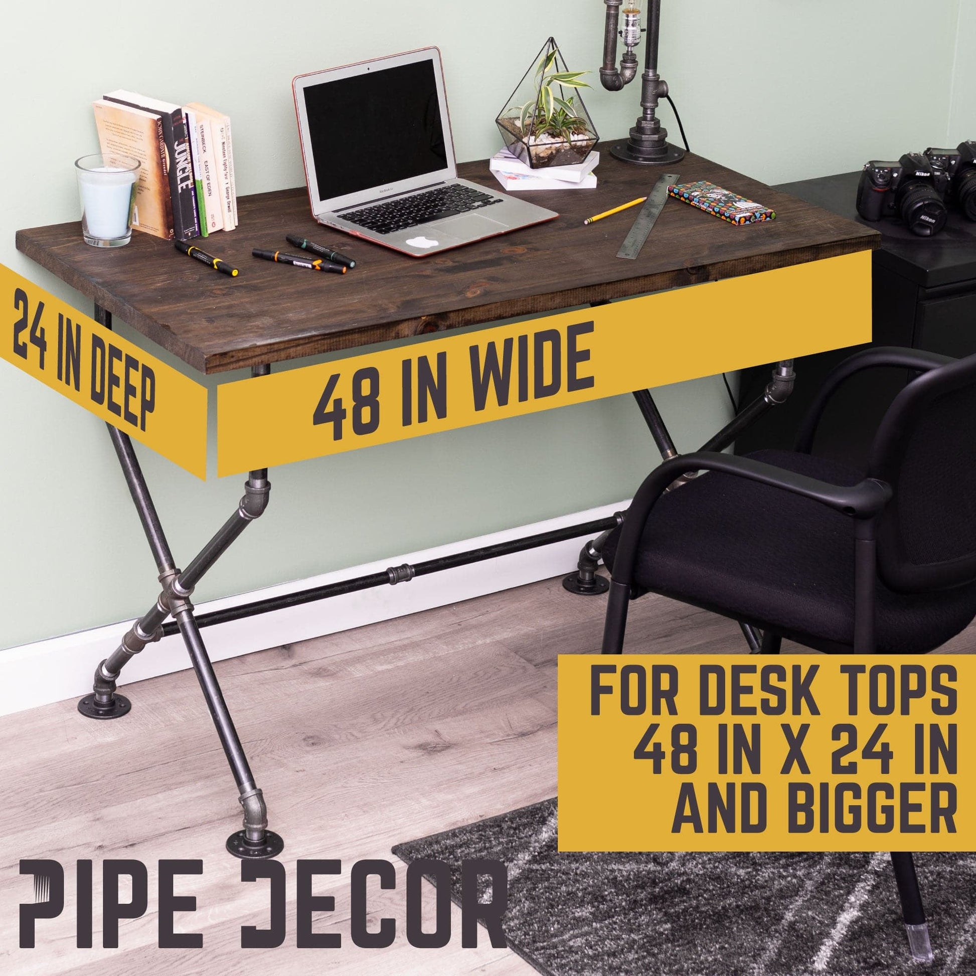 X Desk By PIPE DECOR
