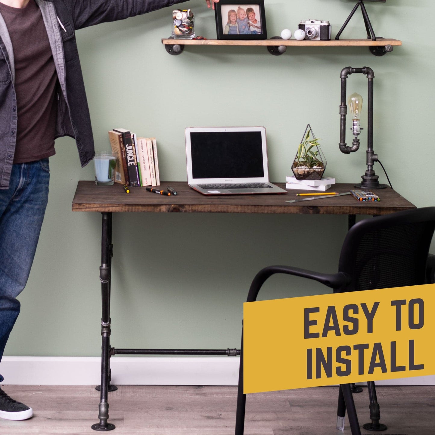 X Desk By PIPE DECOR