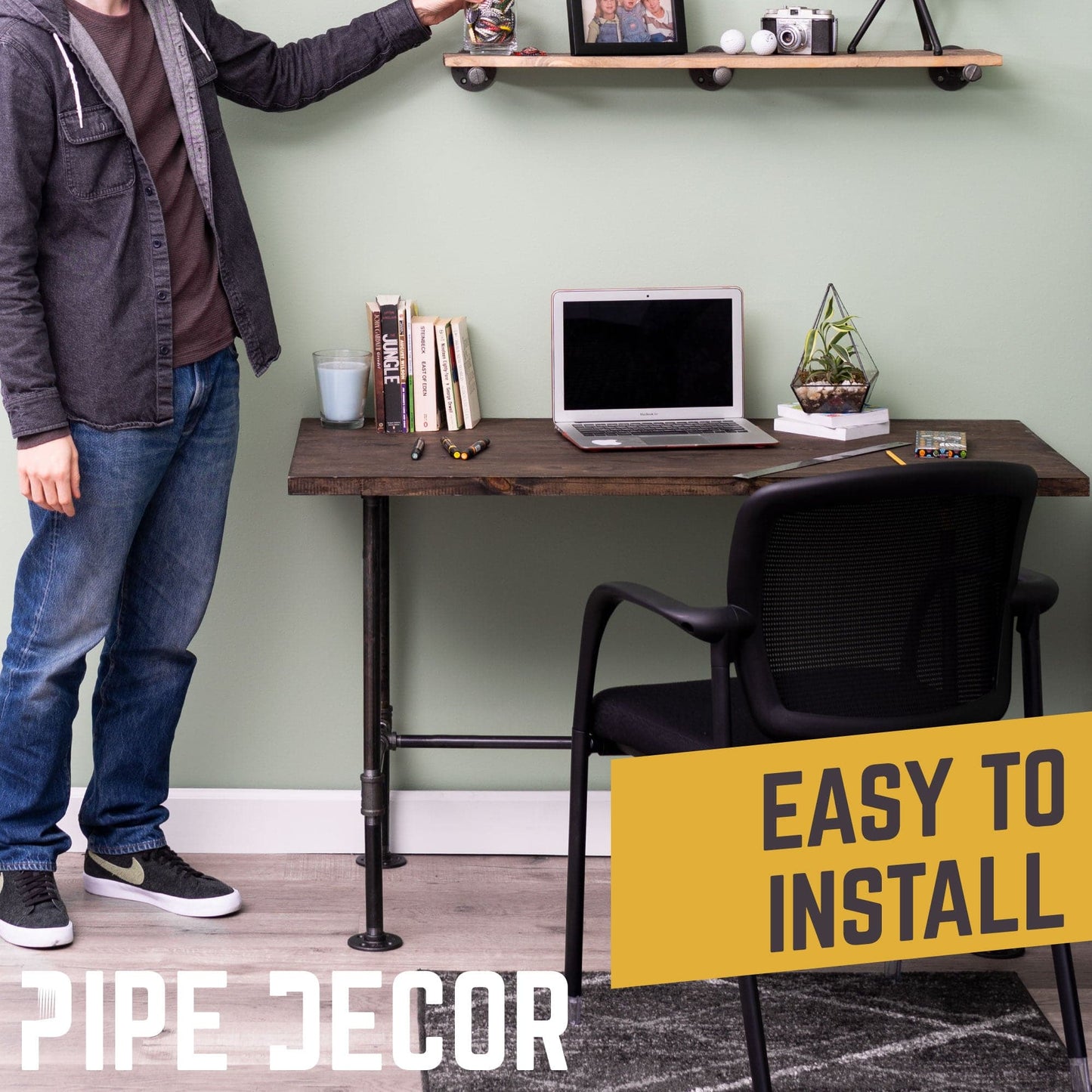 H Desk by PIPE DECOR