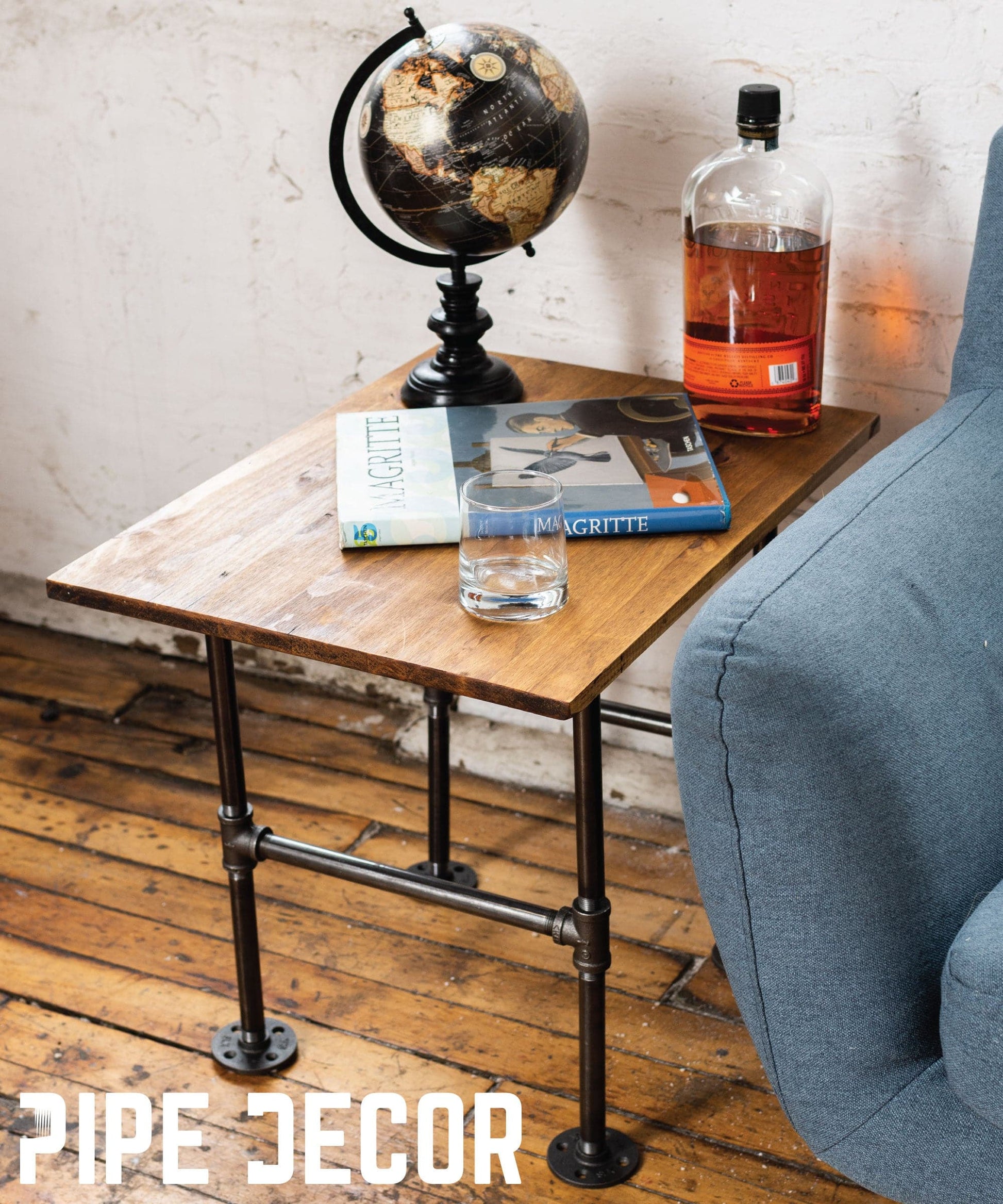 H End Table By PIPE DECOR