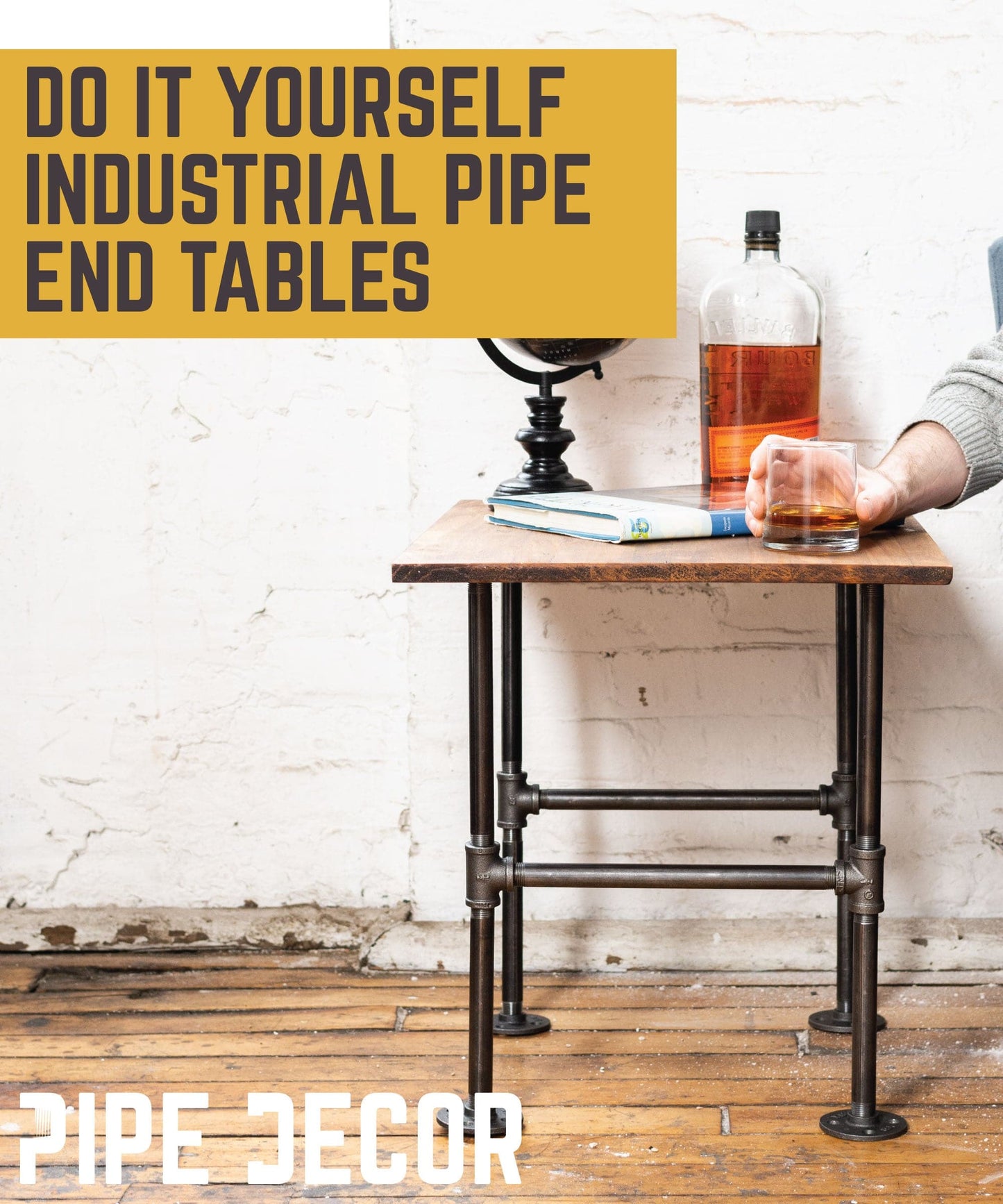 H End Table By PIPE DECOR