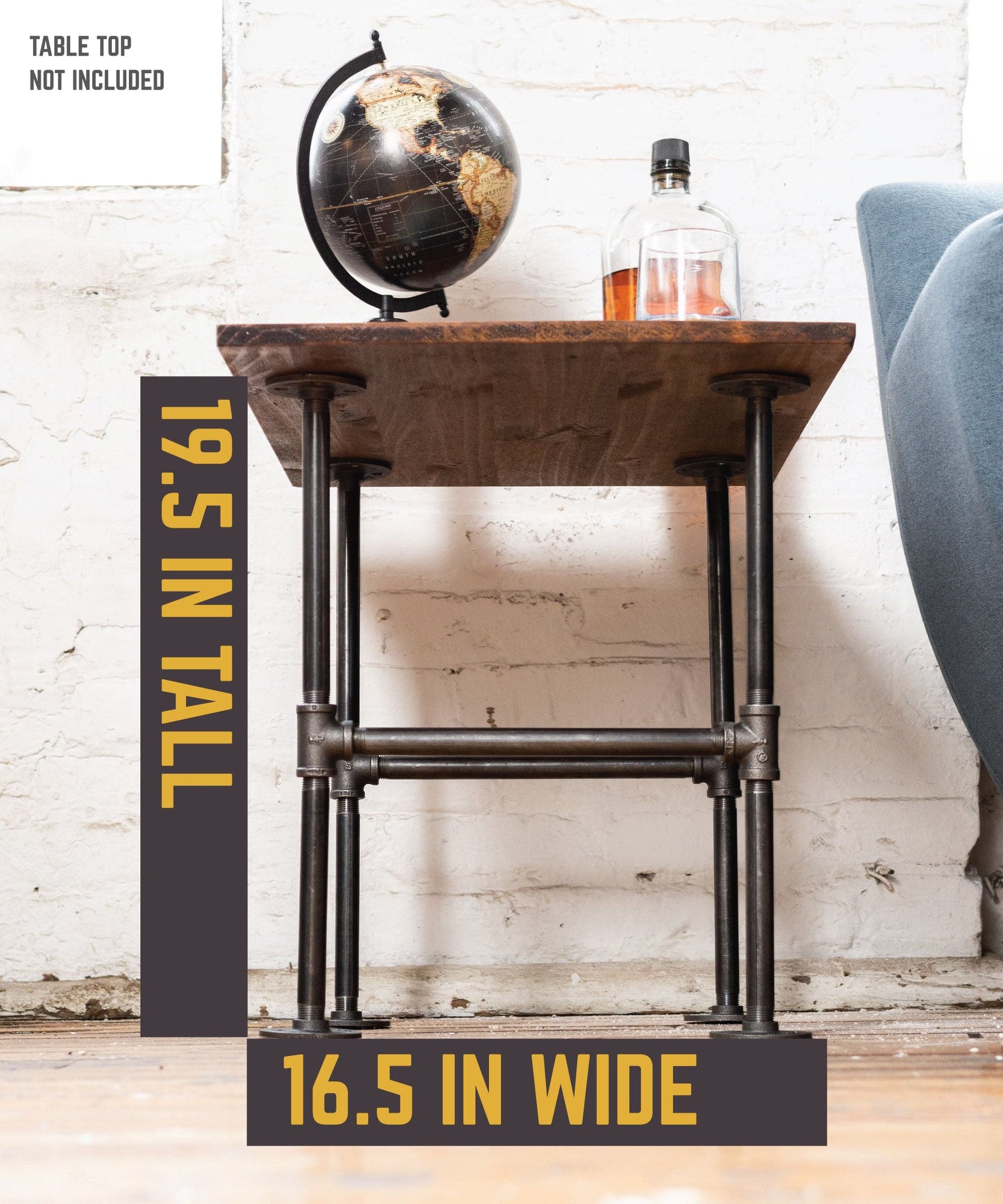 H End Table By PIPE DECOR