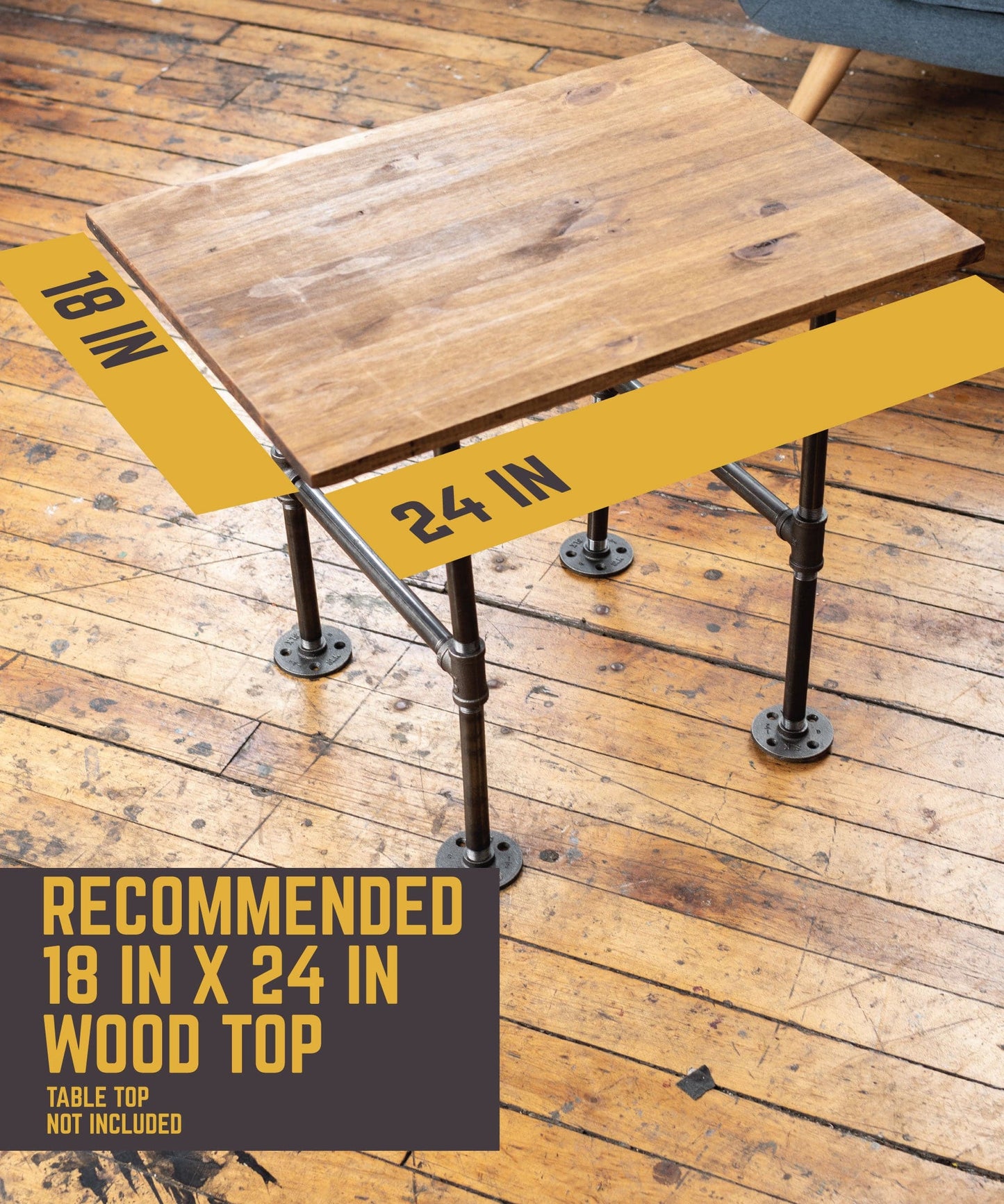 H End Table By PIPE DECOR